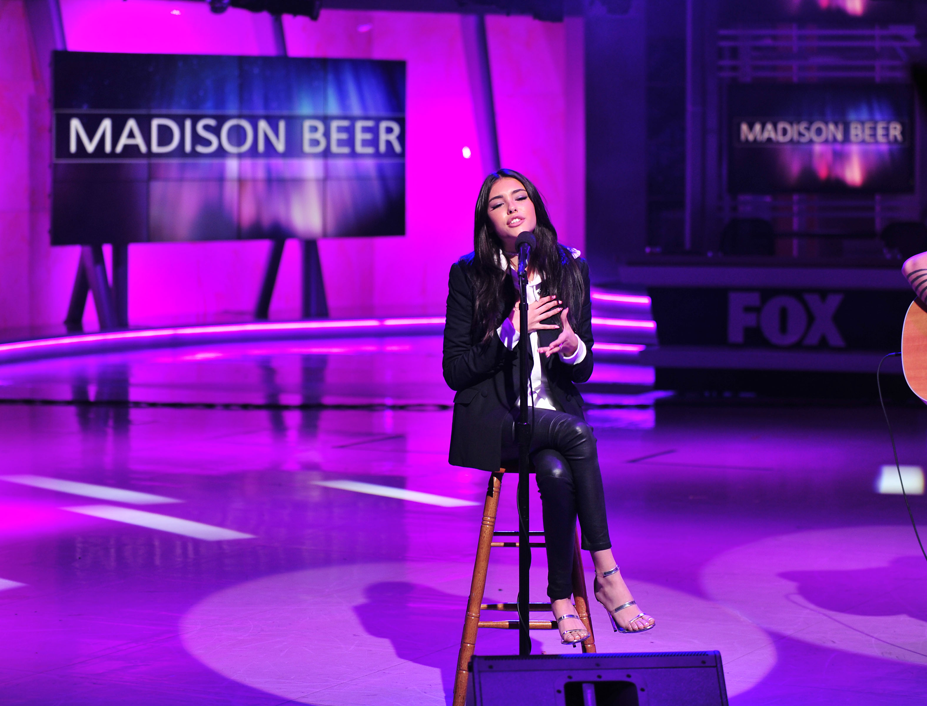 Madison Beer performing at Good Day LA