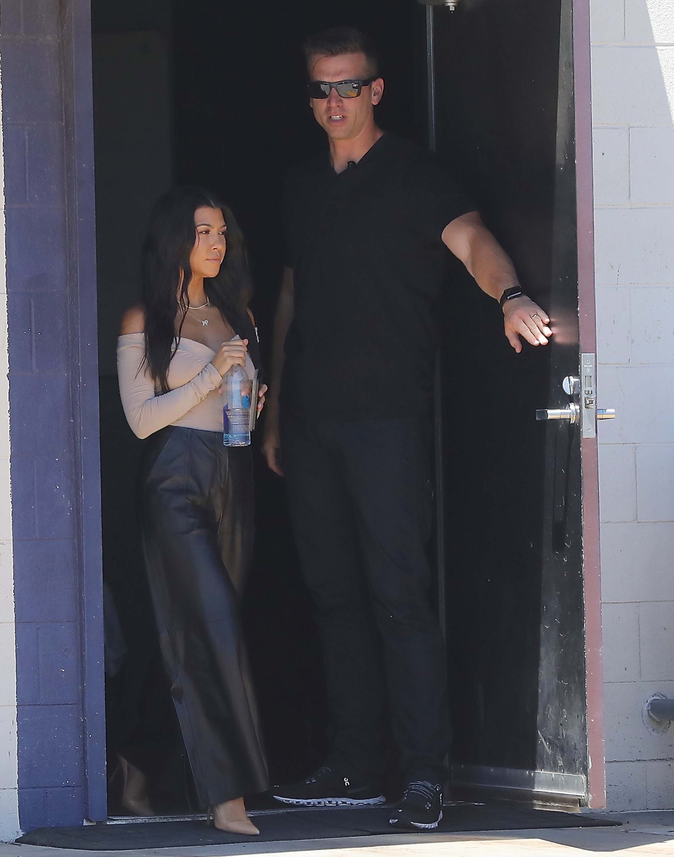 Kourtney Kardashian at Il Pastaio restaurant