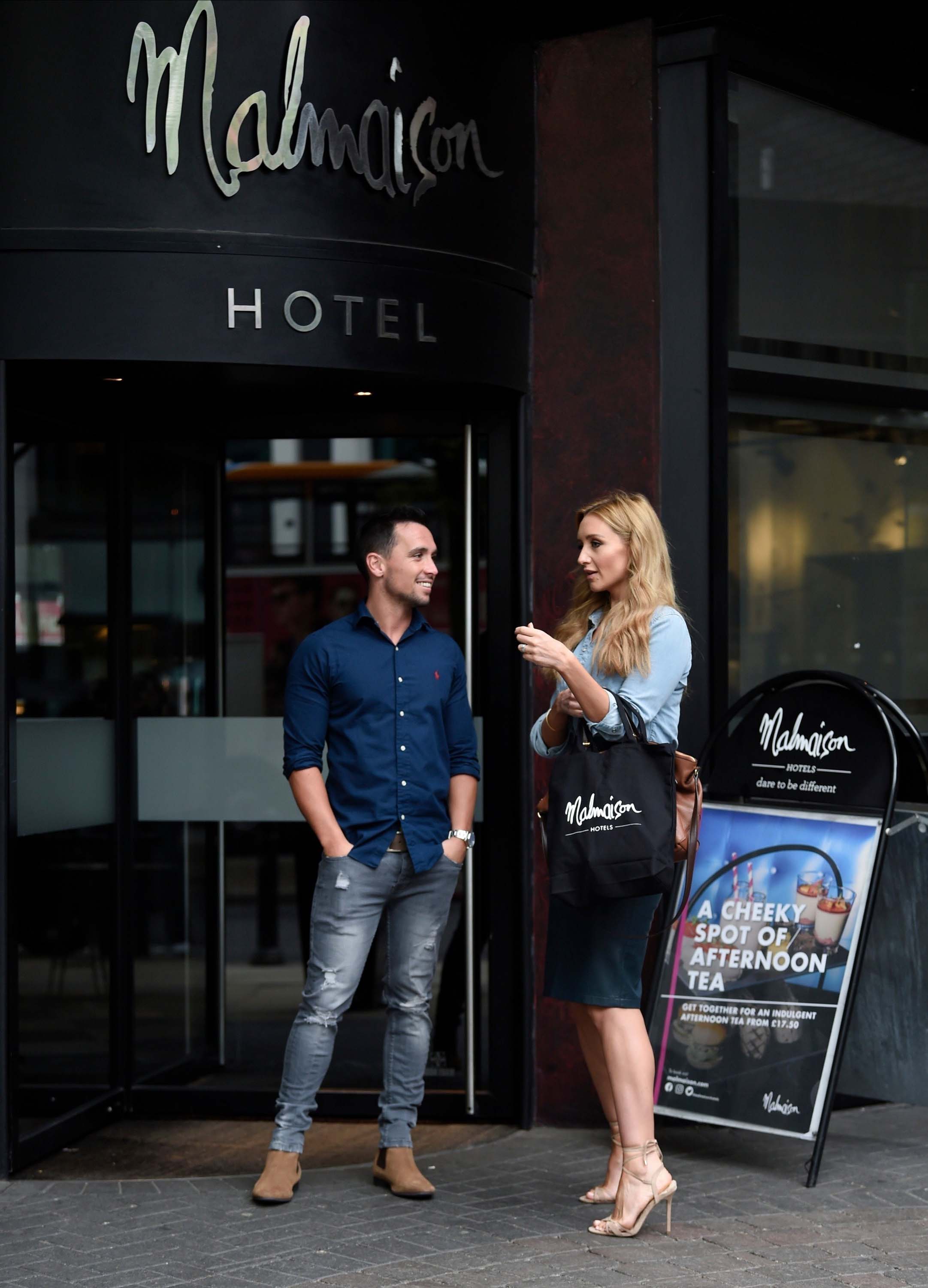 Catherine Tyldesley seen at Malmaison hotel