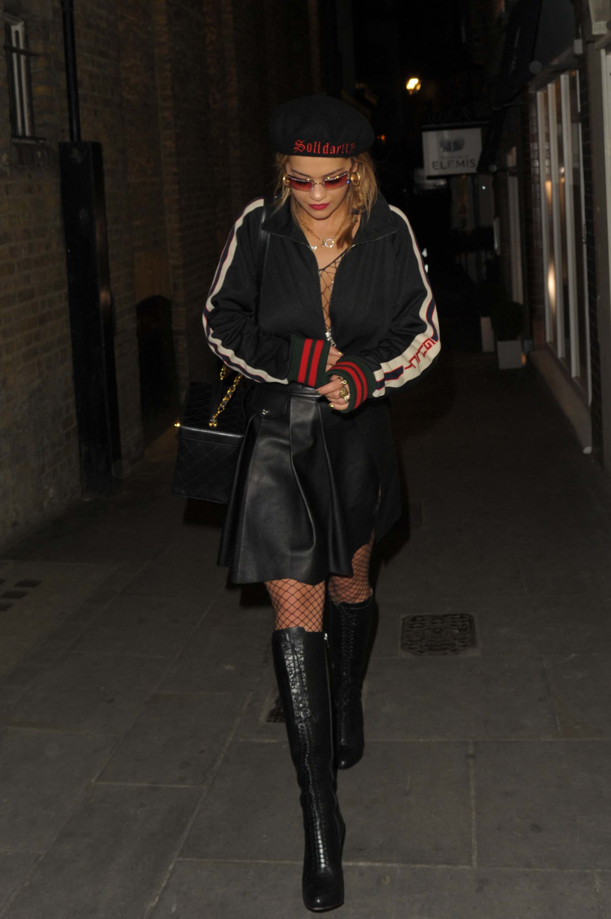 Rita Ora leaves TINGS Magazine - launch party