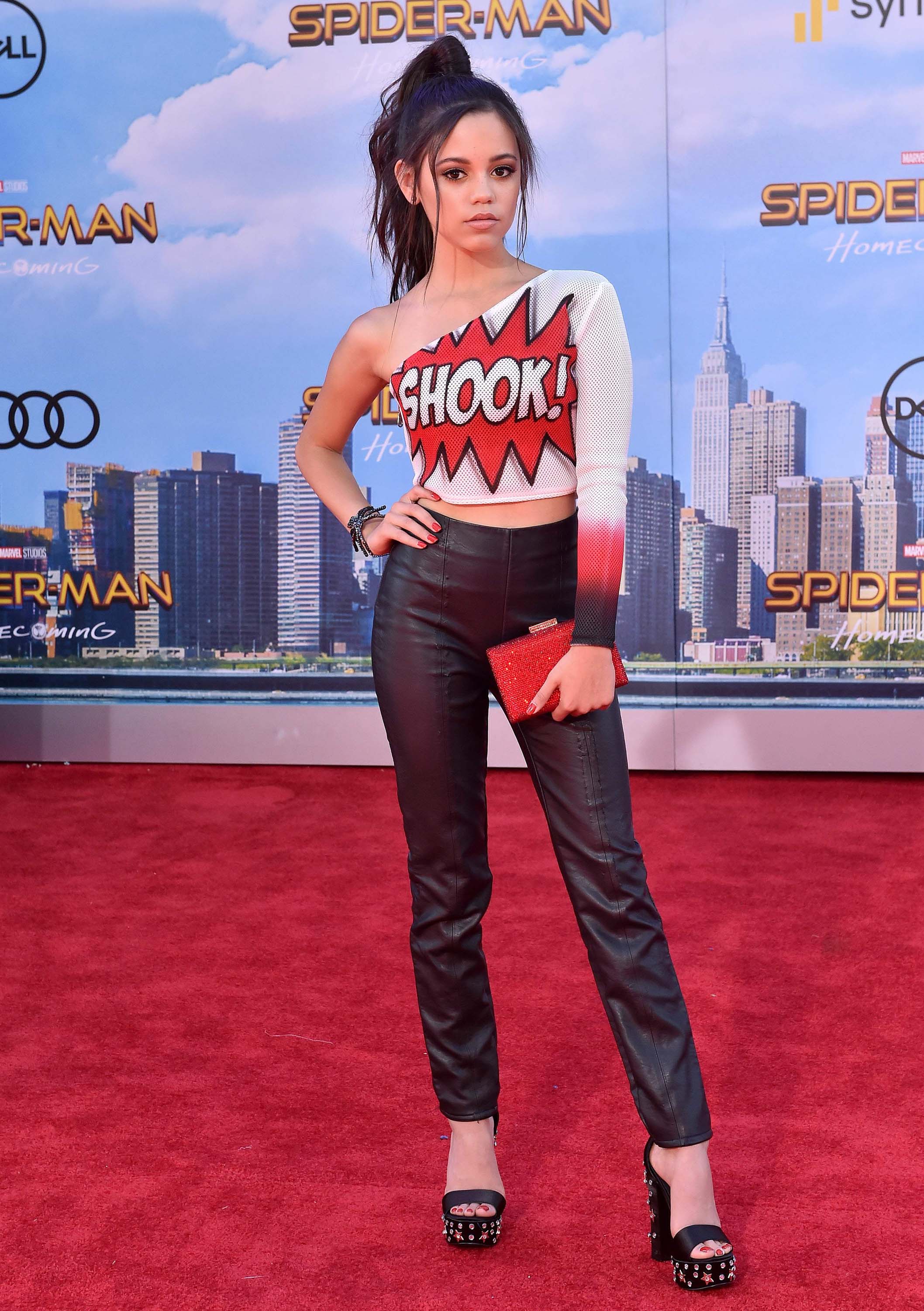 Jenna Ortega attends Spider-Man Homecoming Premiere