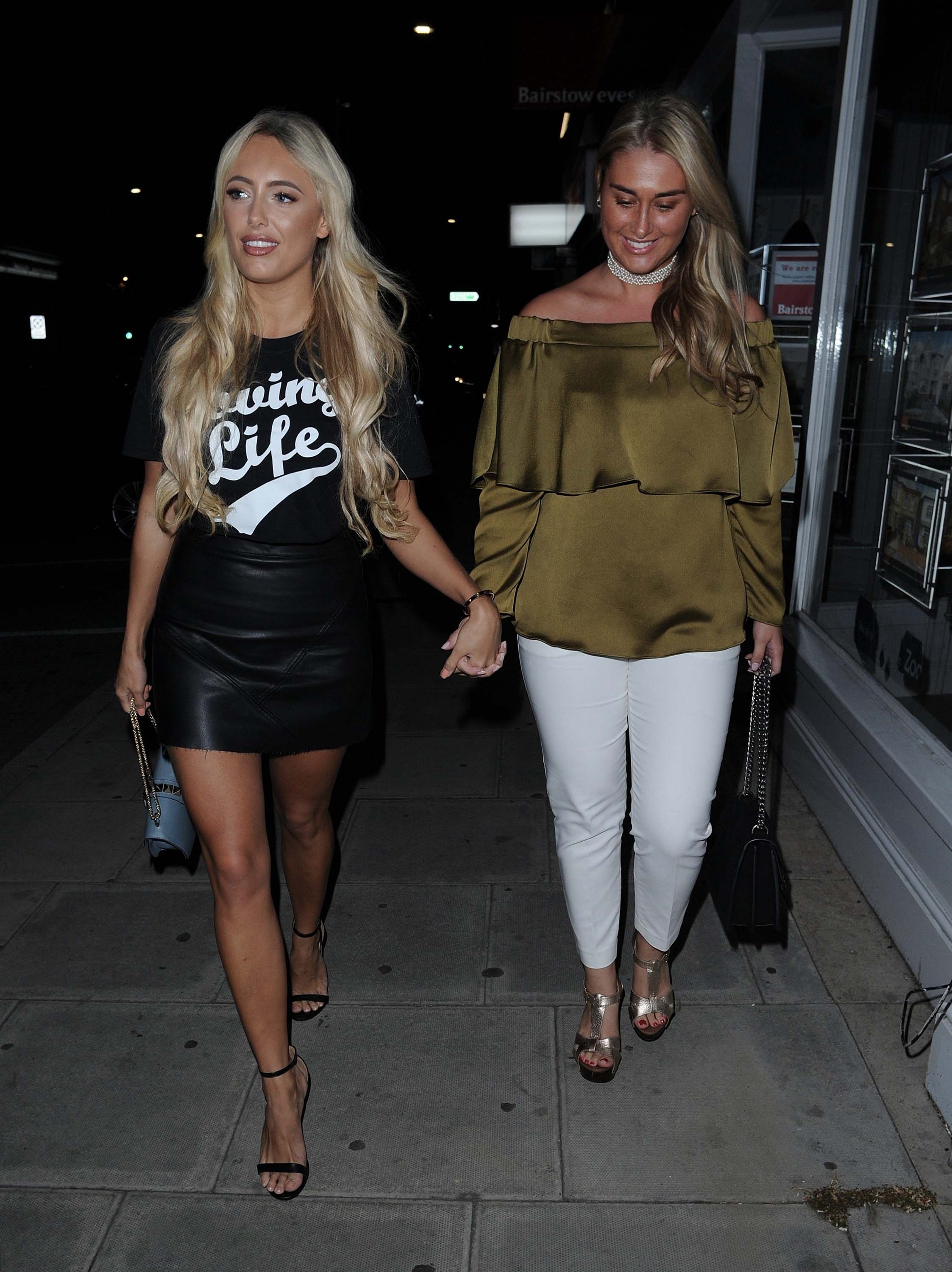 Amber Turner heads out for dinner in Essex