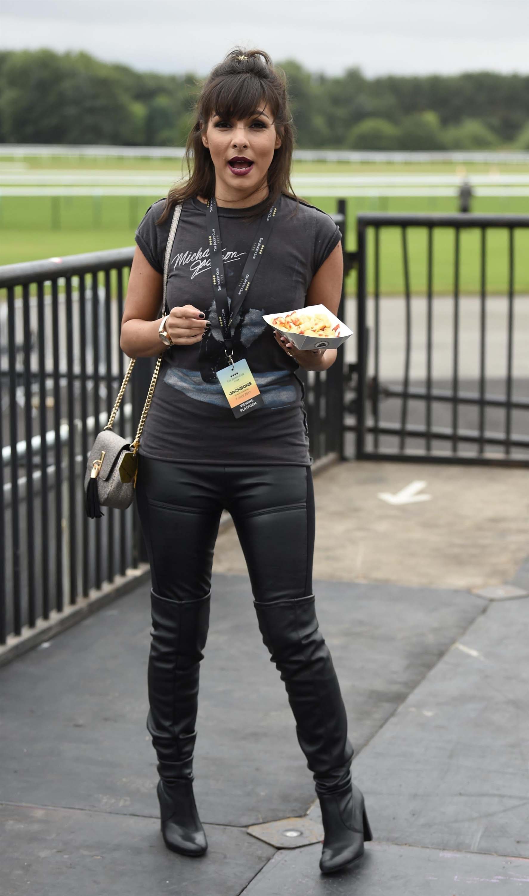 Roxanne Pallett seen at Haydock Race Course