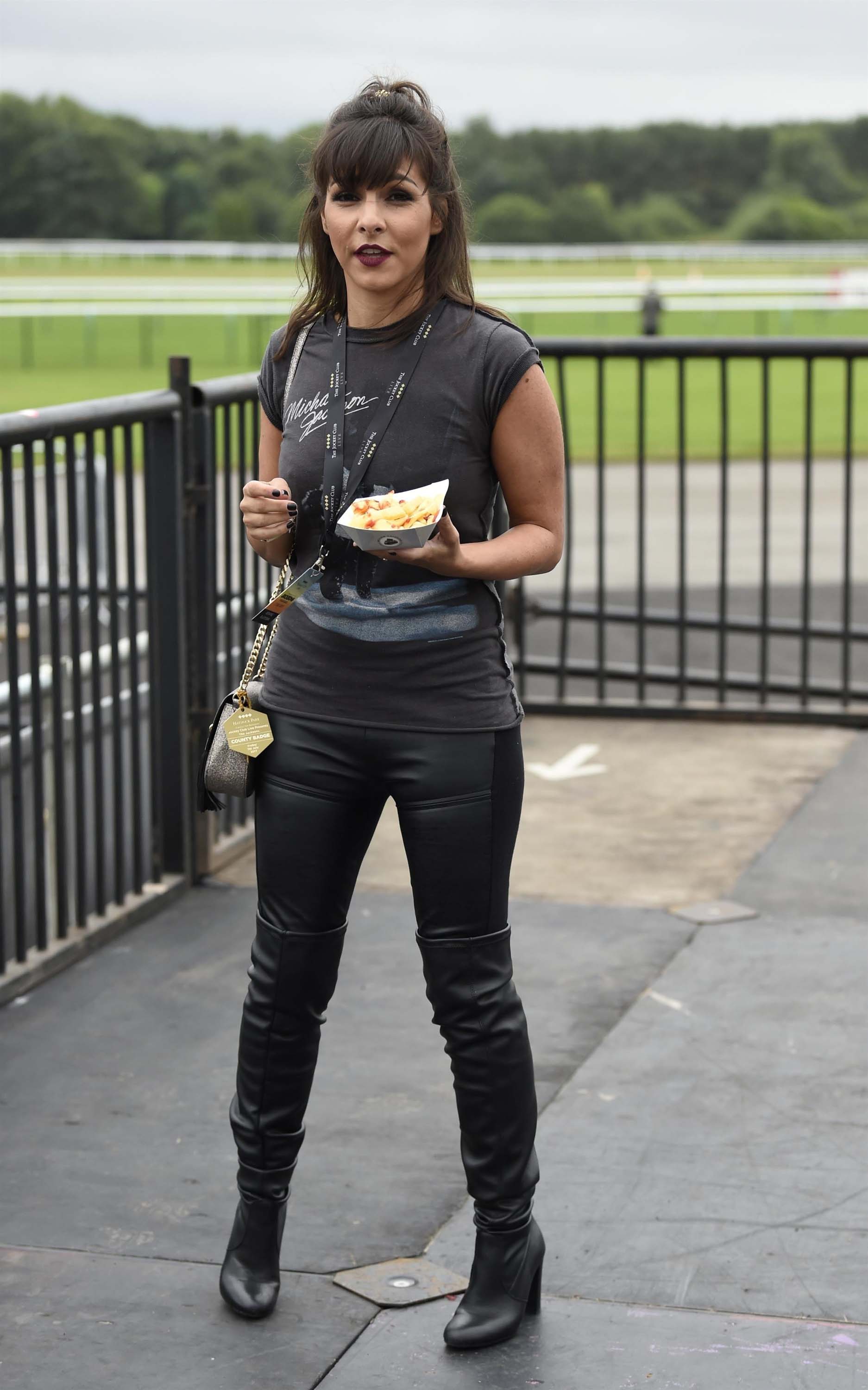 Roxanne Pallett seen at Haydock Race Course