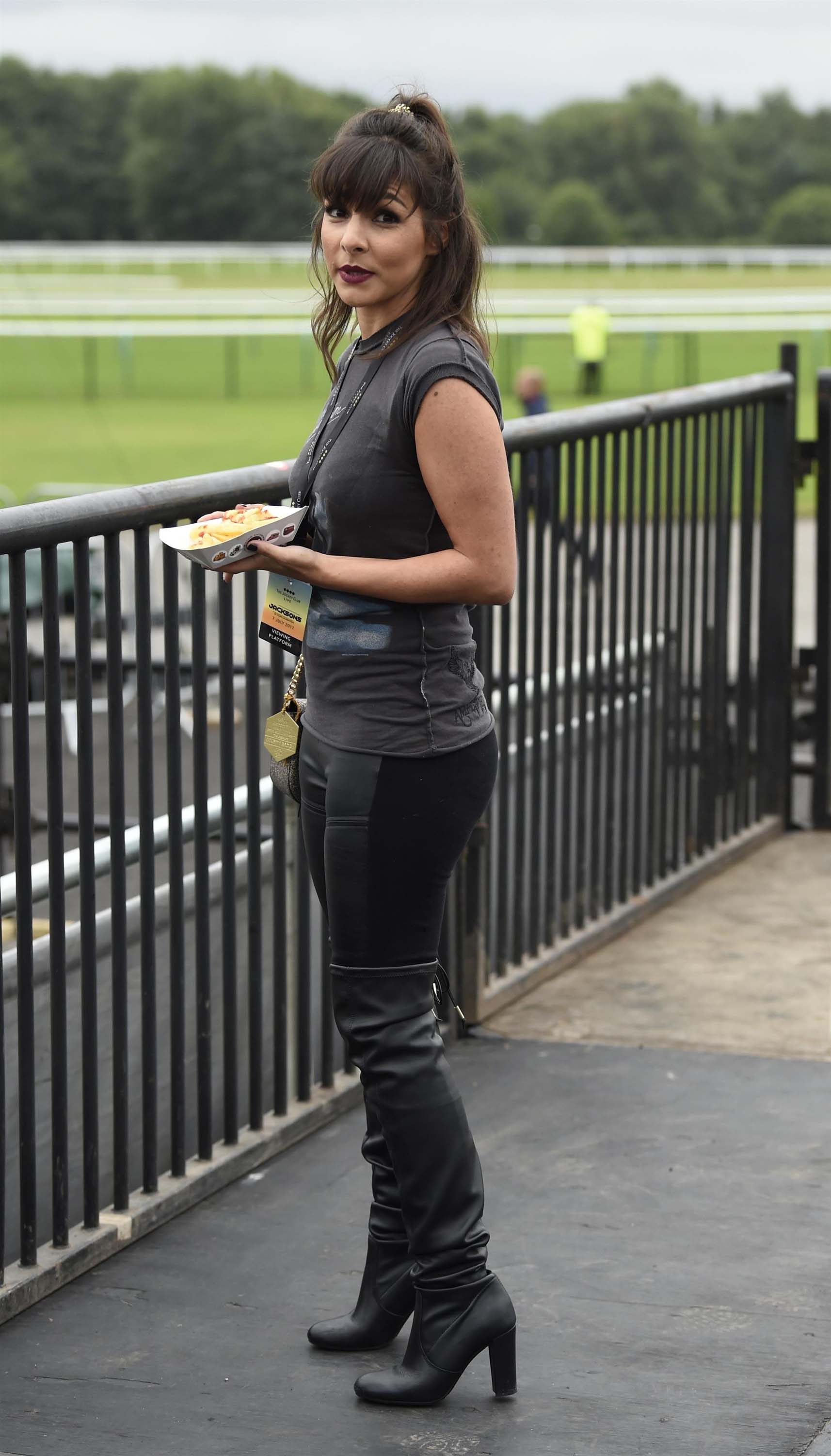 Roxanne Pallett seen at Haydock Race Course