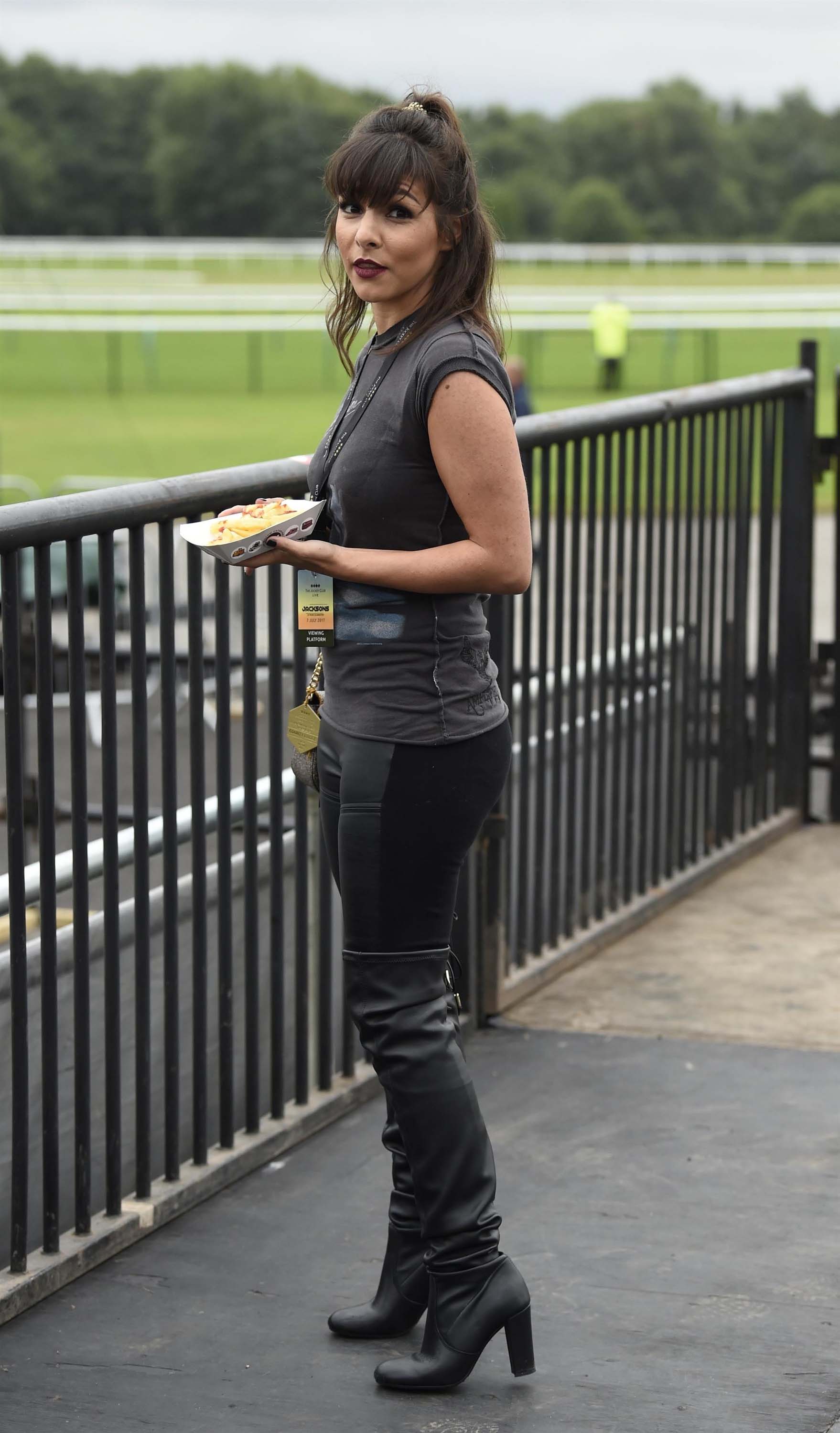 Roxanne Pallett seen at Haydock Race Course