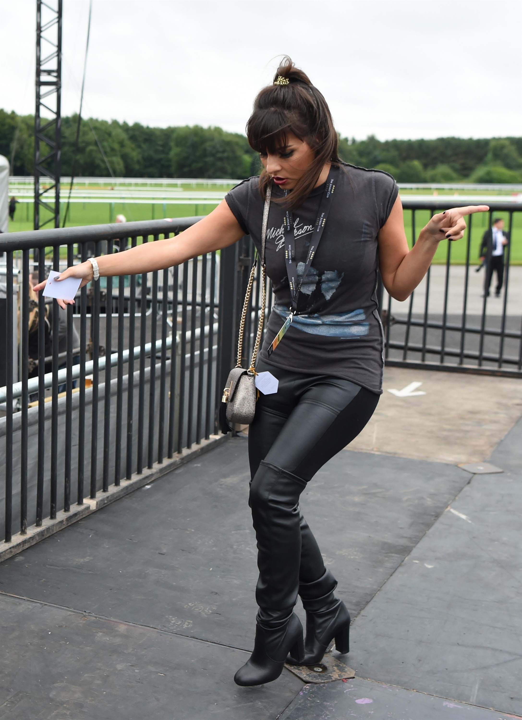 Roxanne Pallett seen at Haydock Race Course