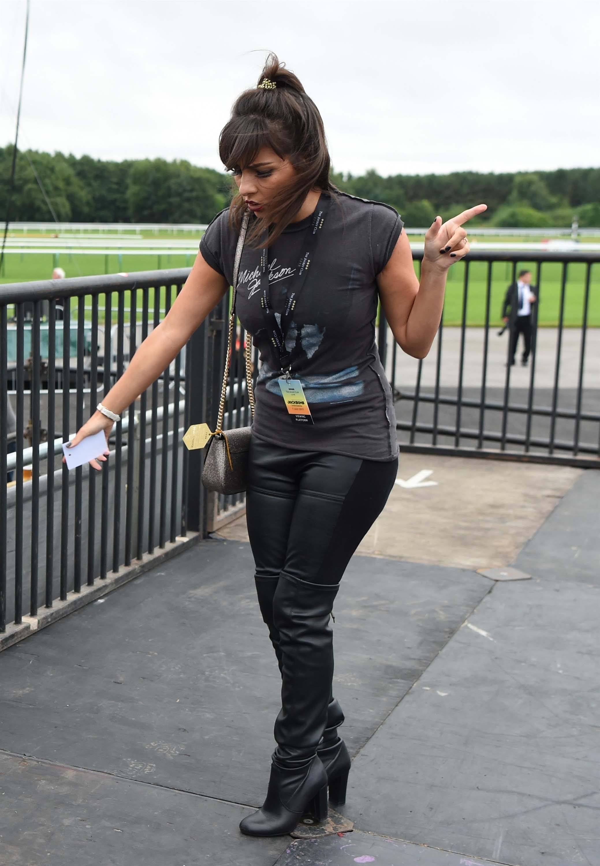 Roxanne Pallett seen at Haydock Race Course