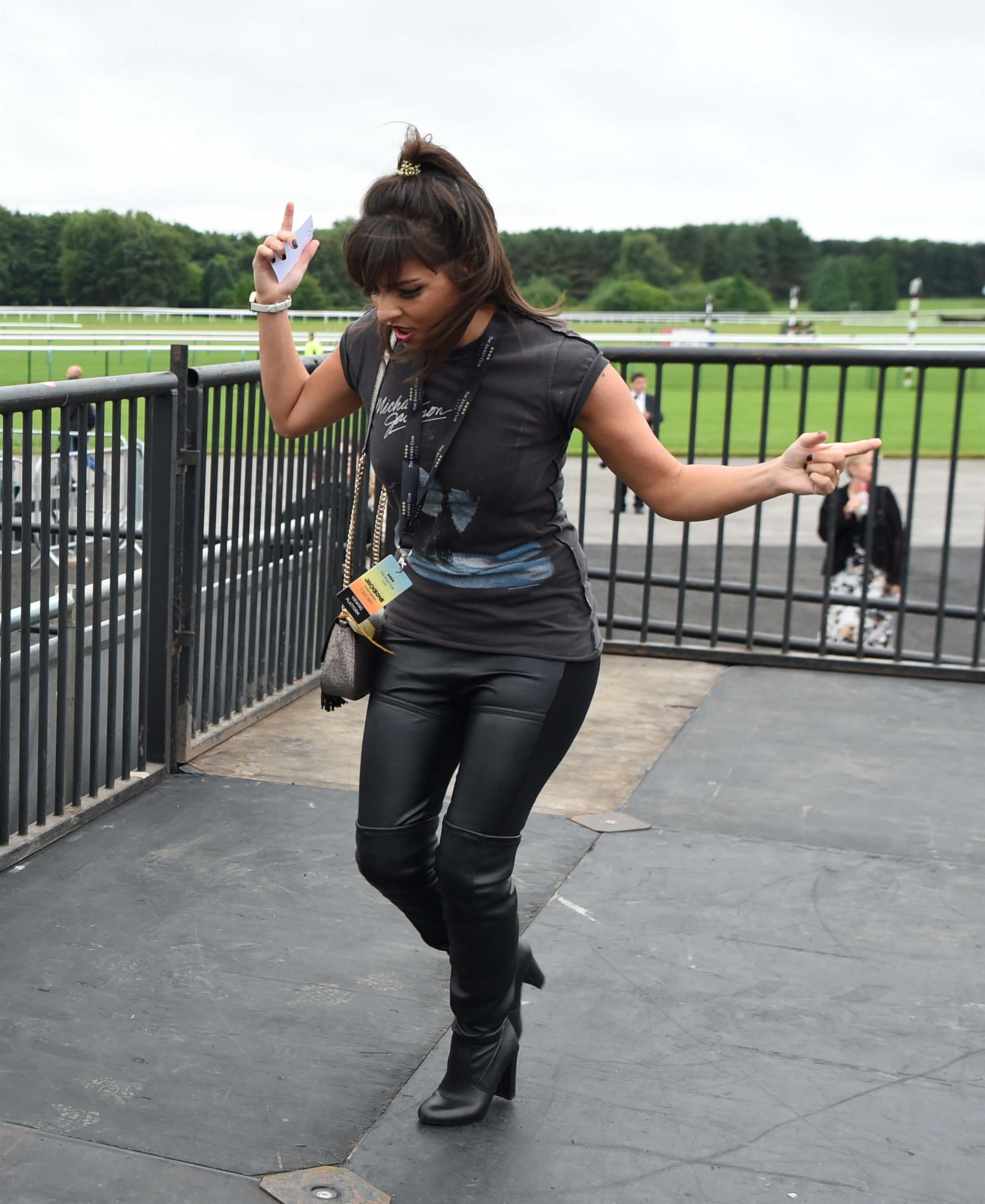 Roxanne Pallett seen at Haydock Race Course