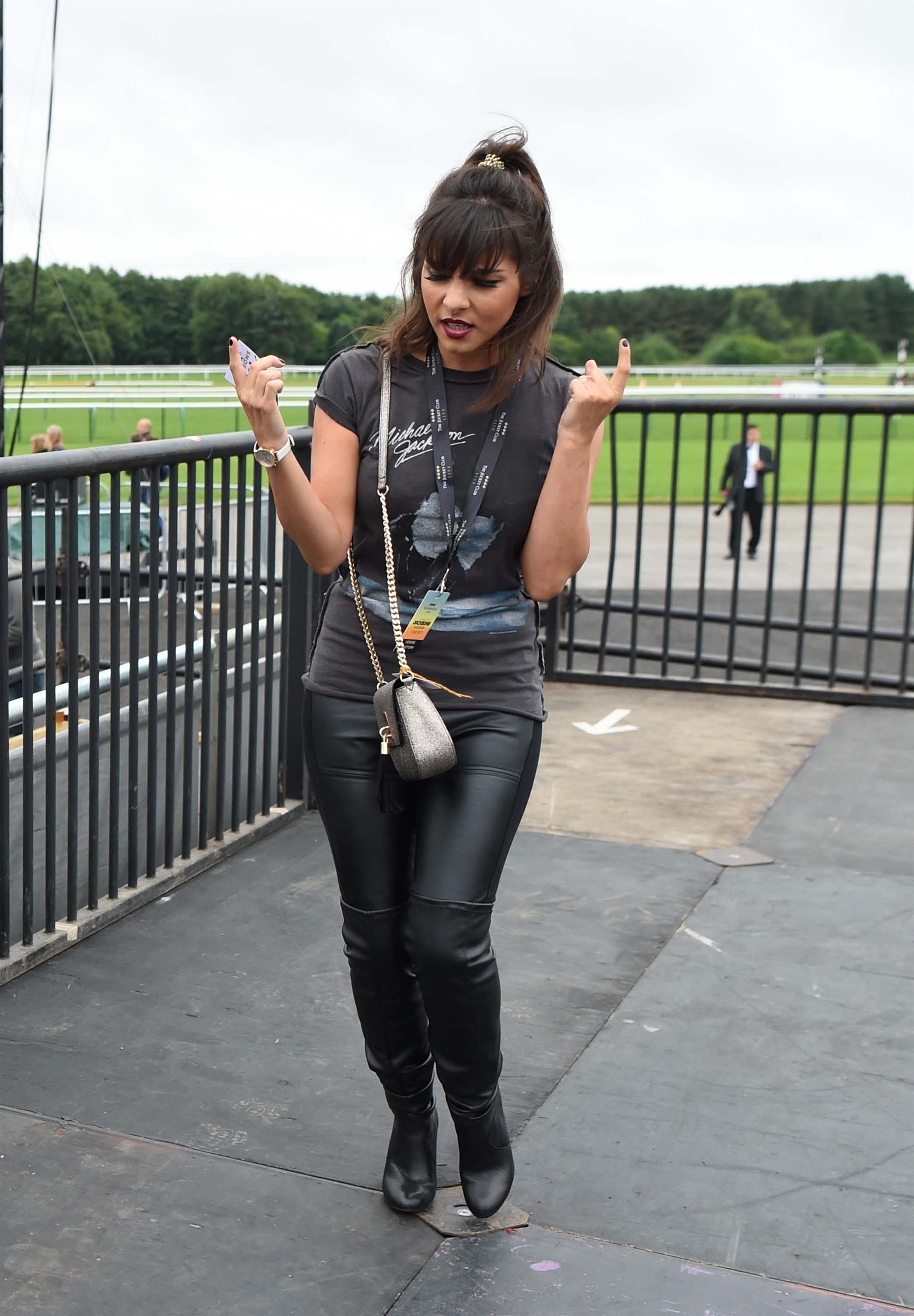 Roxanne Pallett seen at Haydock Race Course