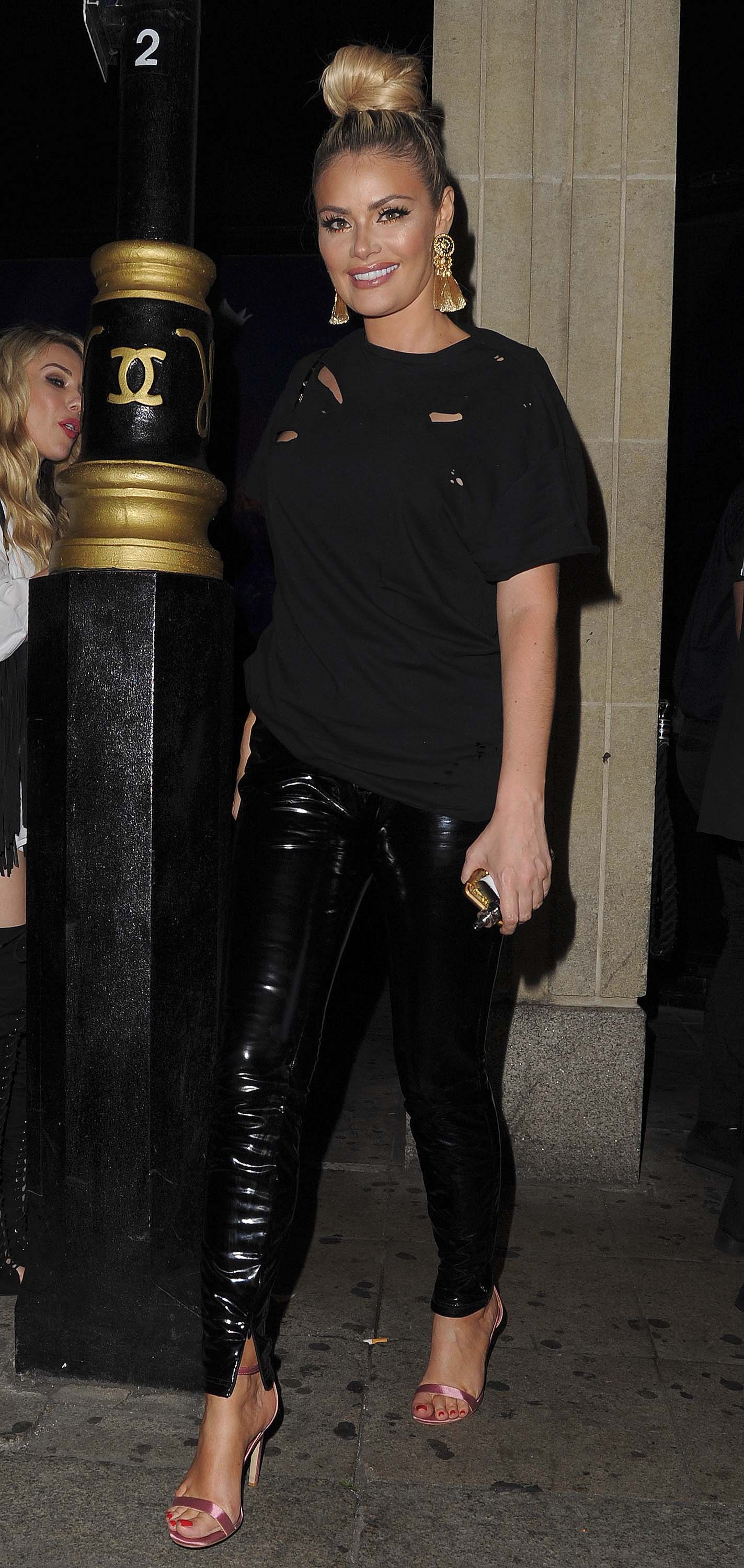 Chloe Sims arriving at the Chiltern Firehouse & Maddox Club