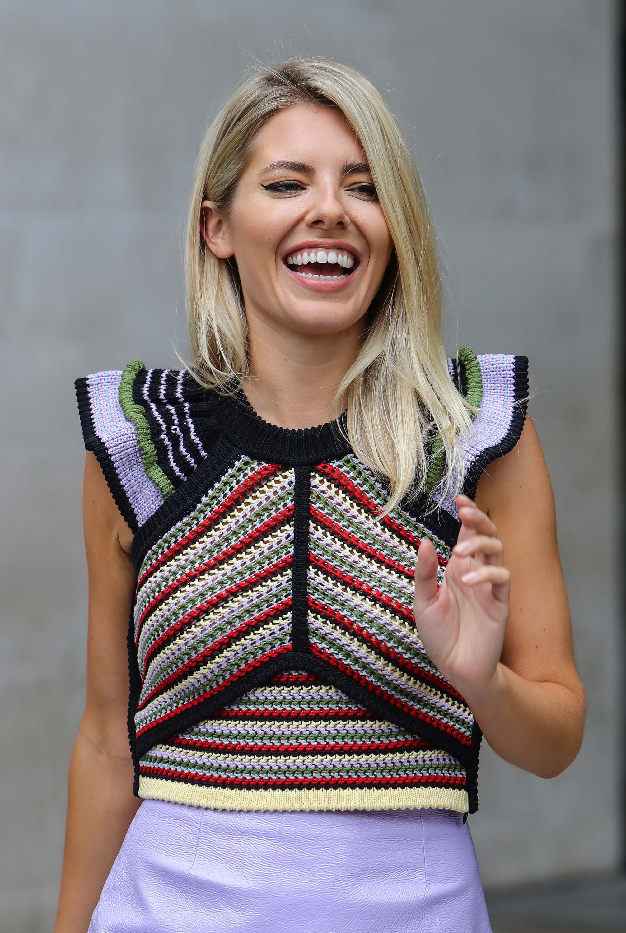 Mollie King seen at BBC Broadcasting House