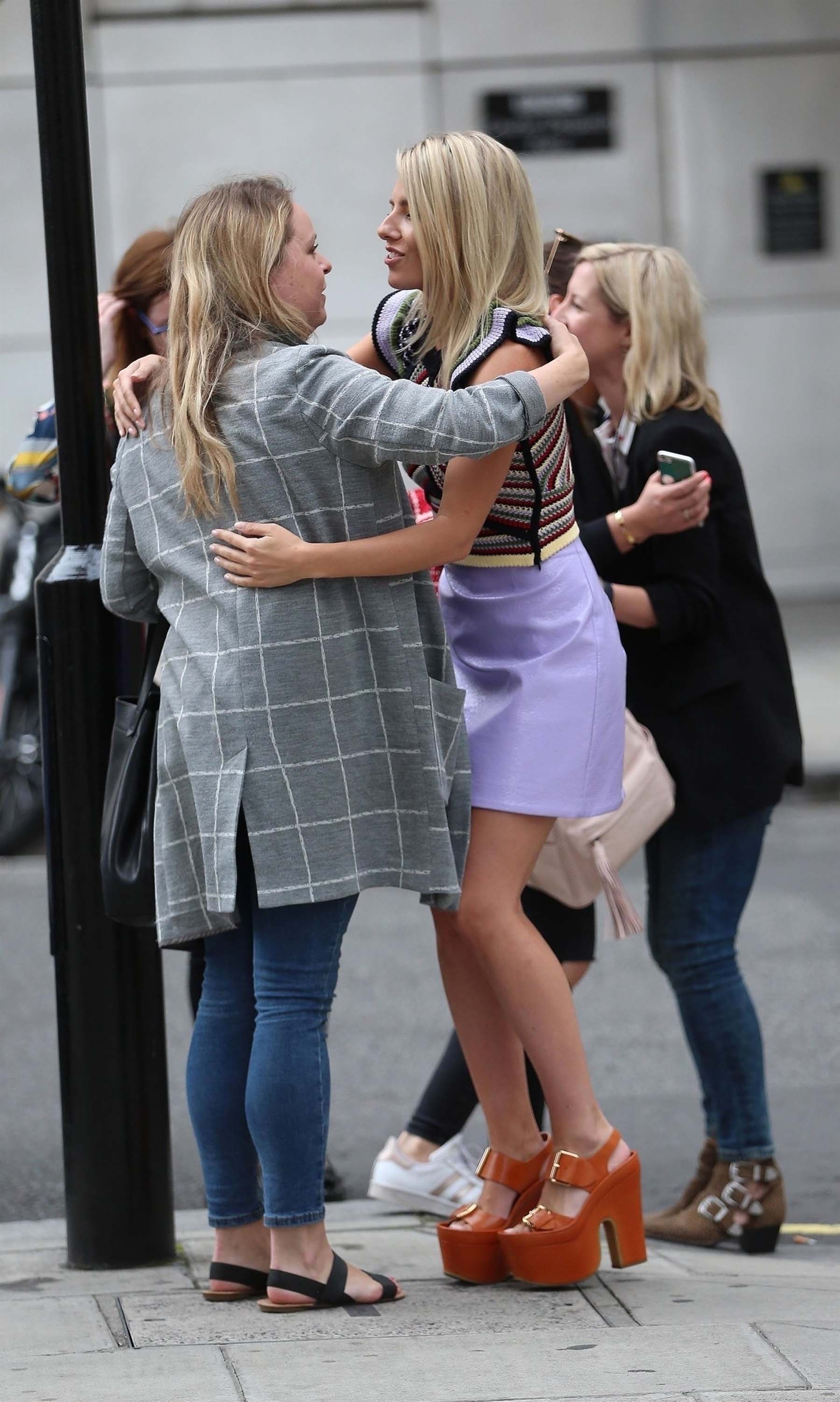Mollie King seen at BBC Broadcasting House