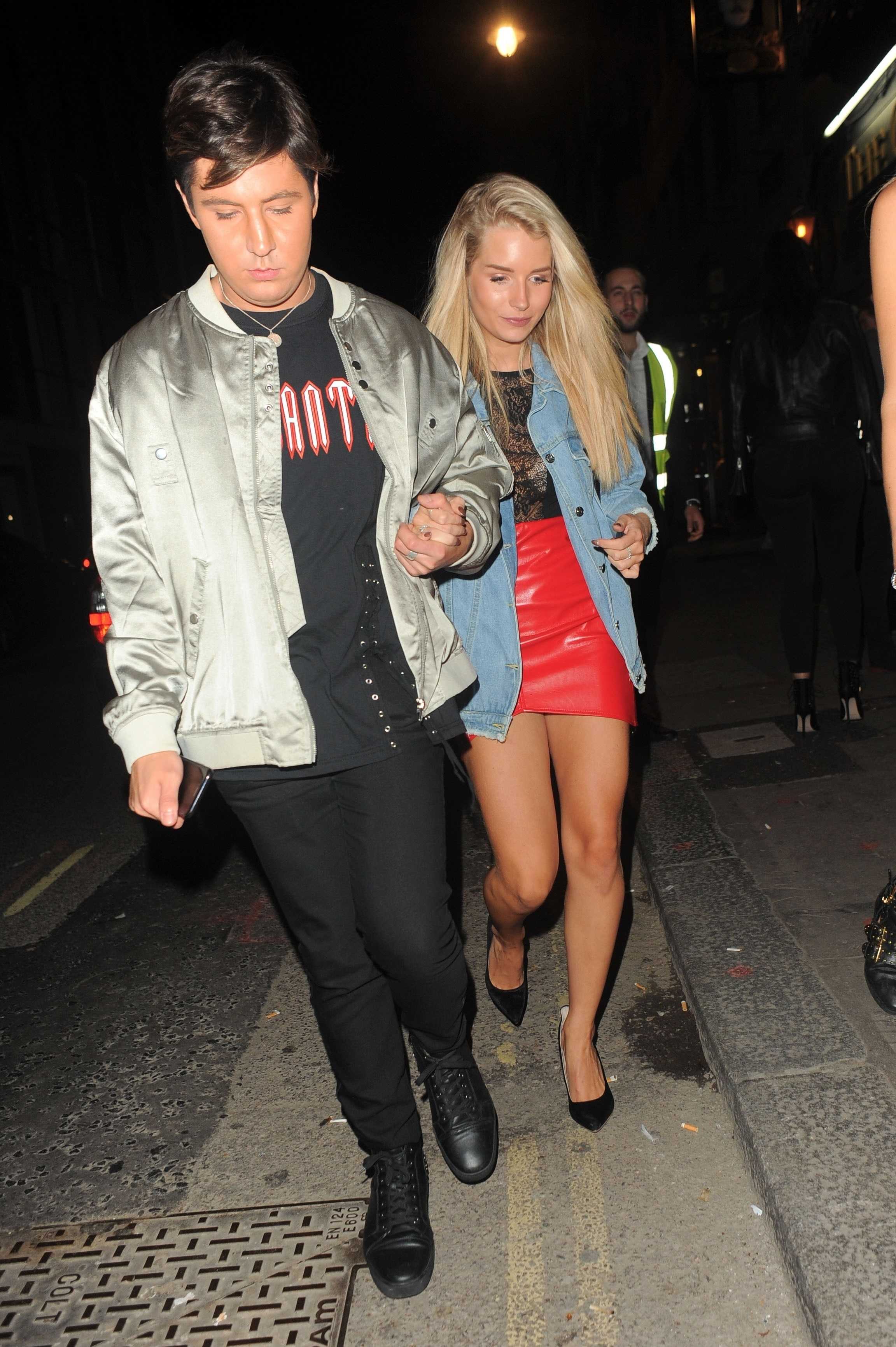 Lottie Moss spotted on a night out in London