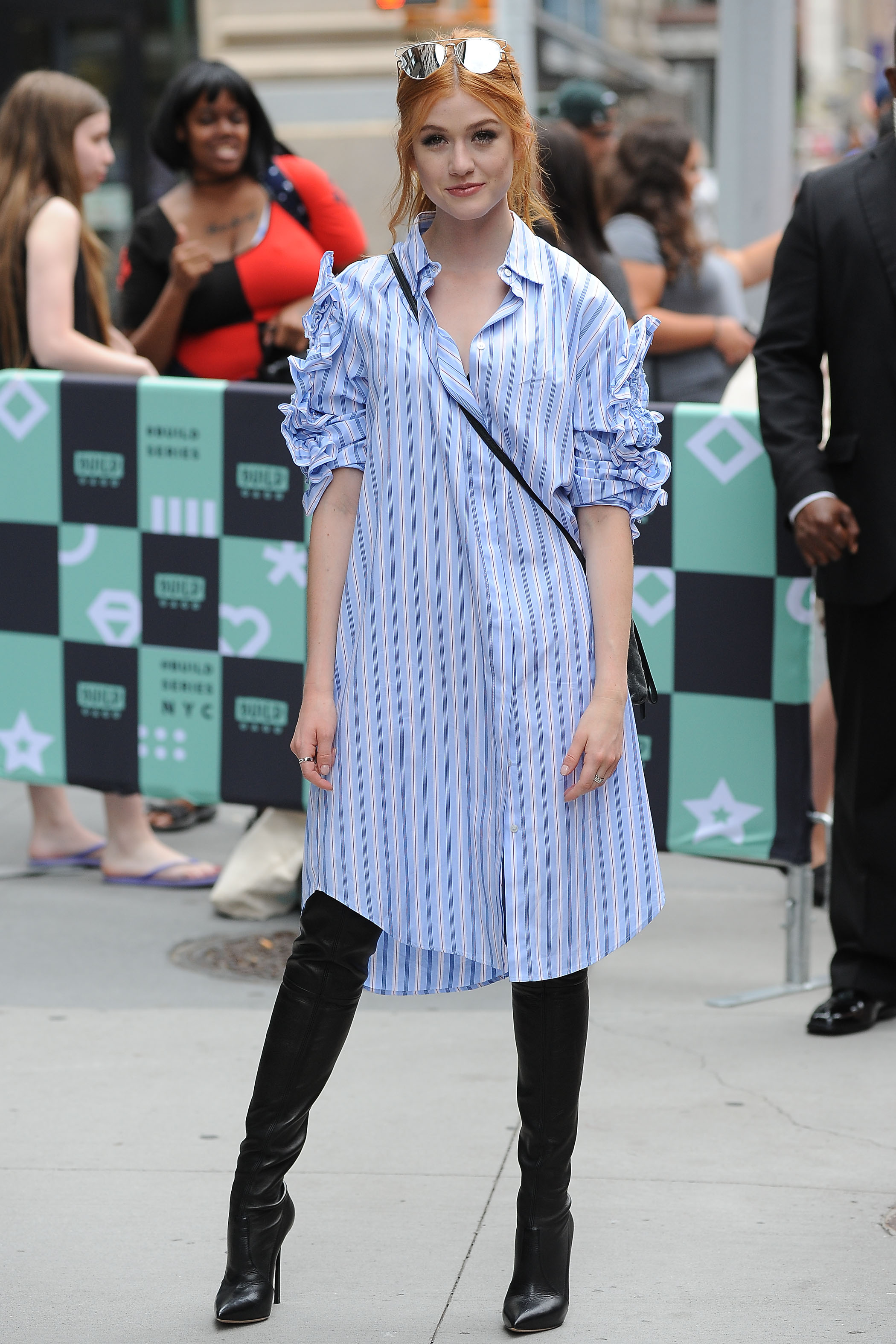 Katherine McNamara spotted leaving AOL BUILD Studios