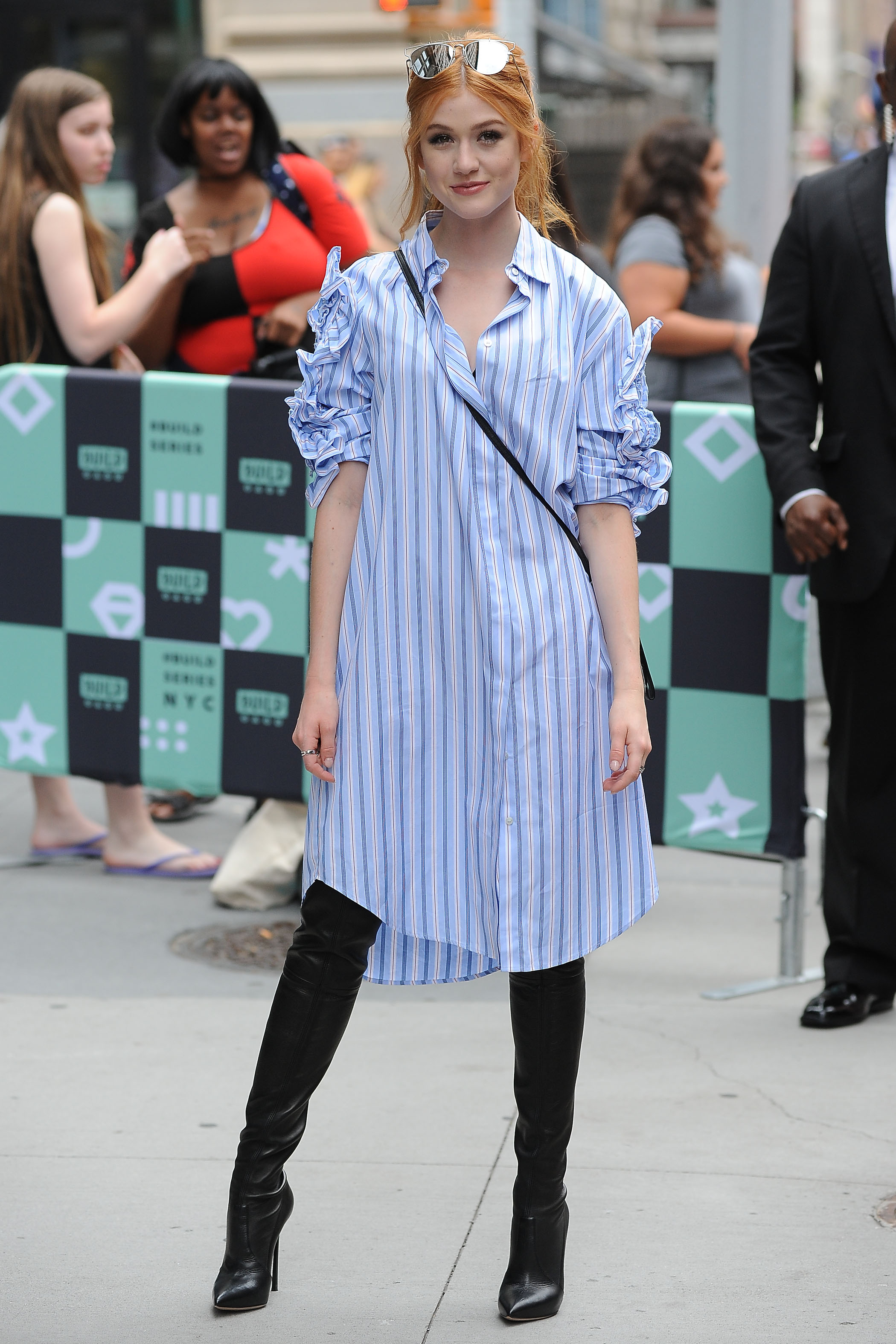 Katherine McNamara spotted leaving AOL BUILD Studios