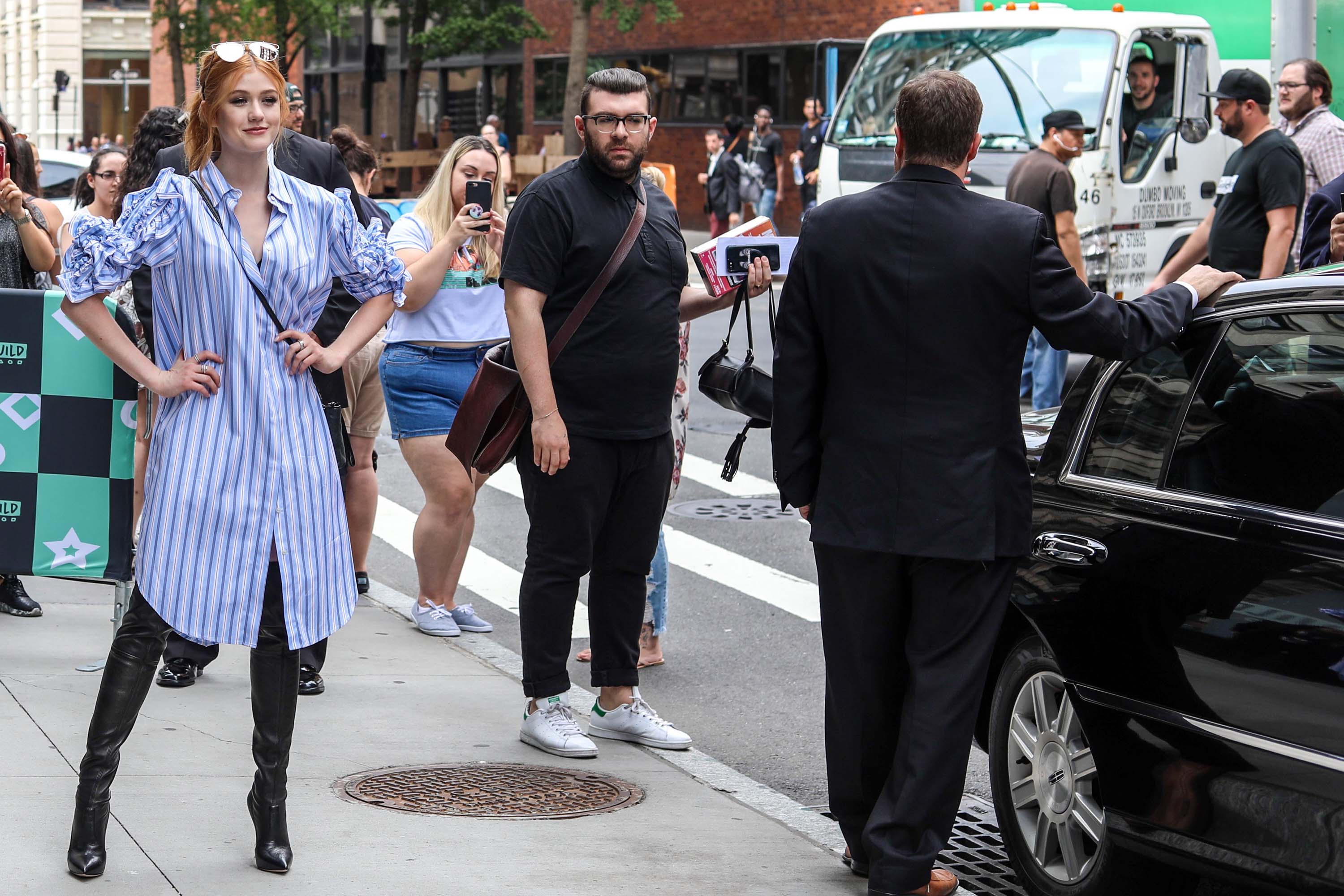 Katherine McNamara spotted leaving AOL BUILD Studios