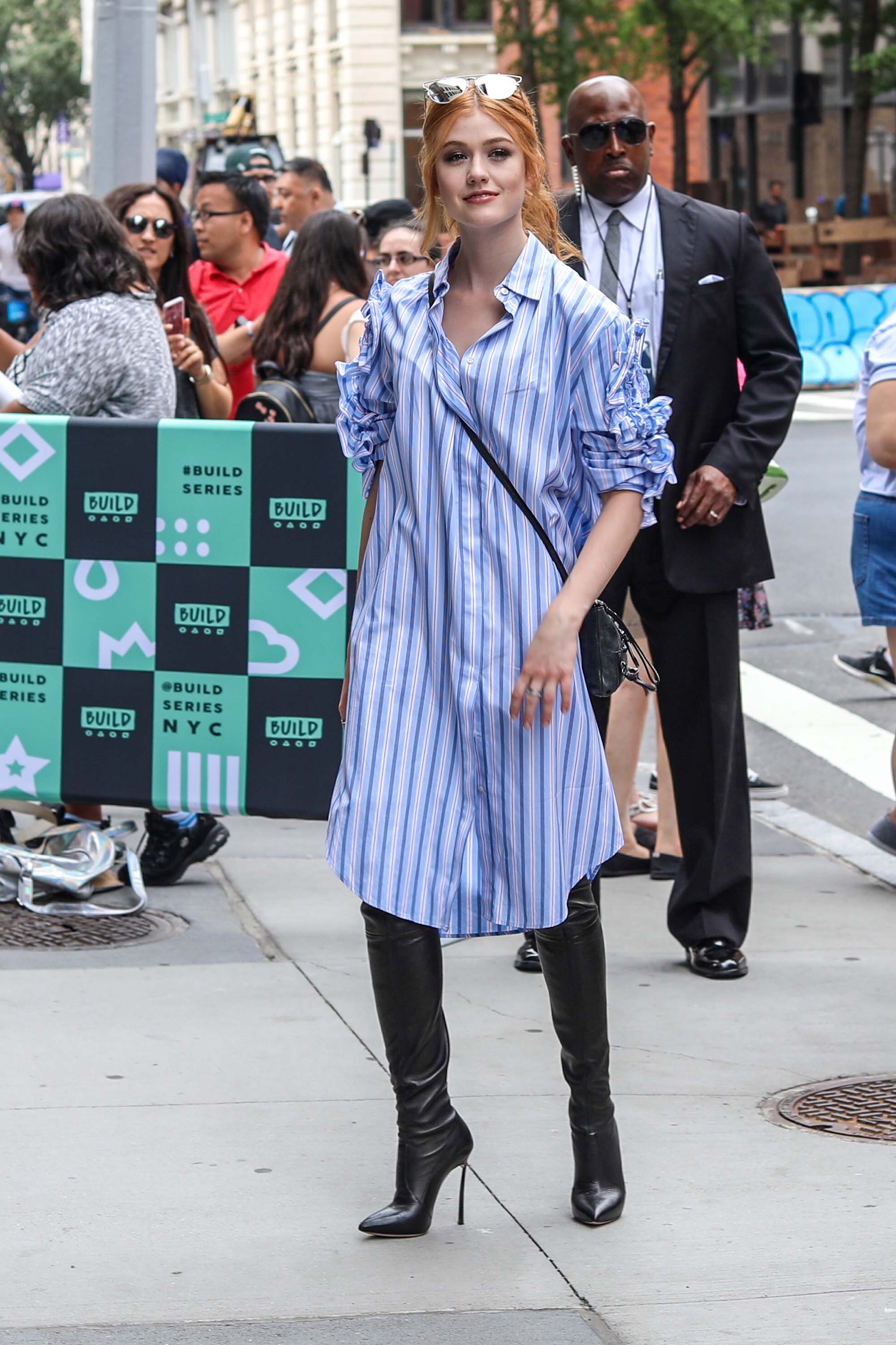 Katherine McNamara spotted leaving AOL BUILD Studios