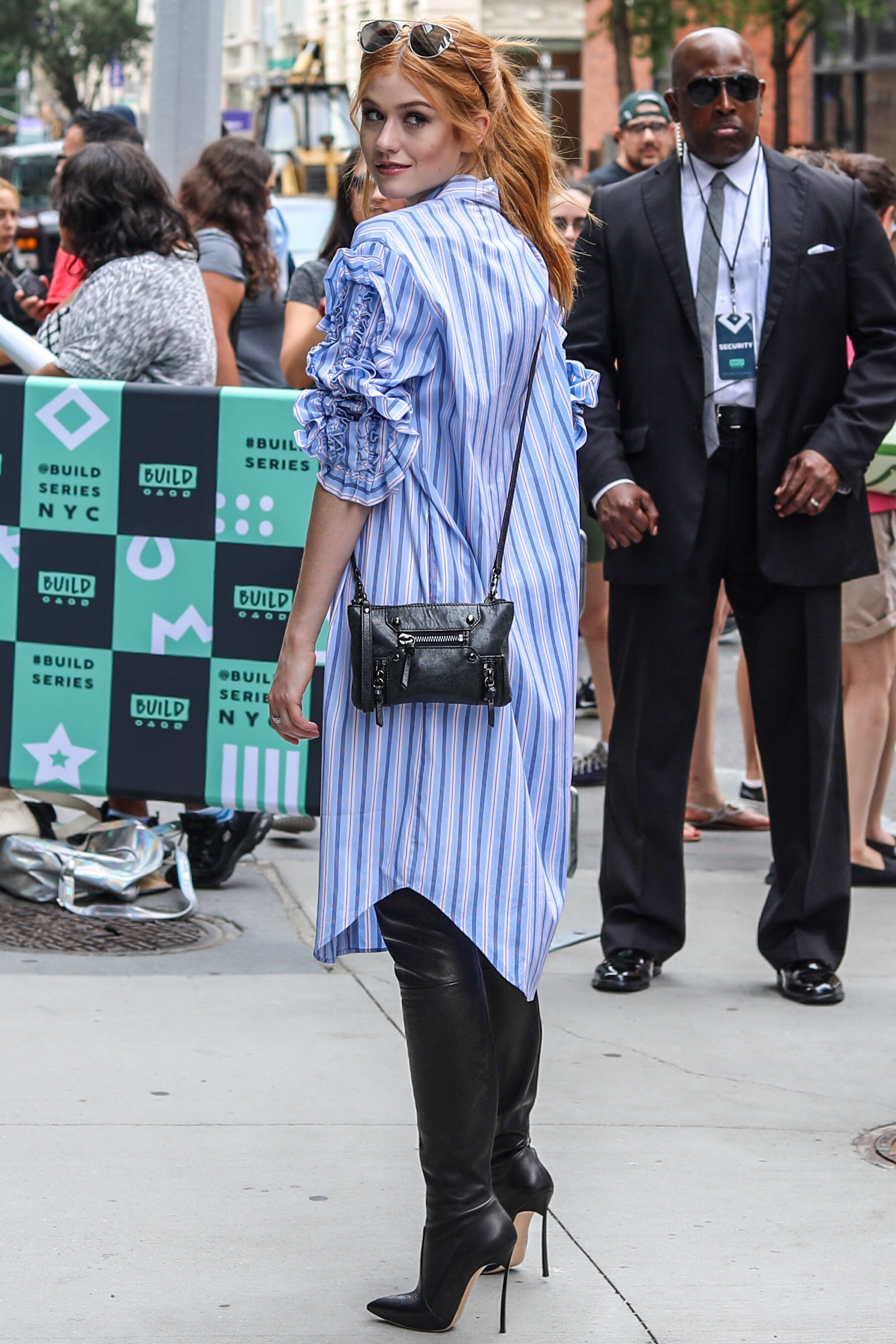 Katherine McNamara spotted leaving AOL BUILD Studios