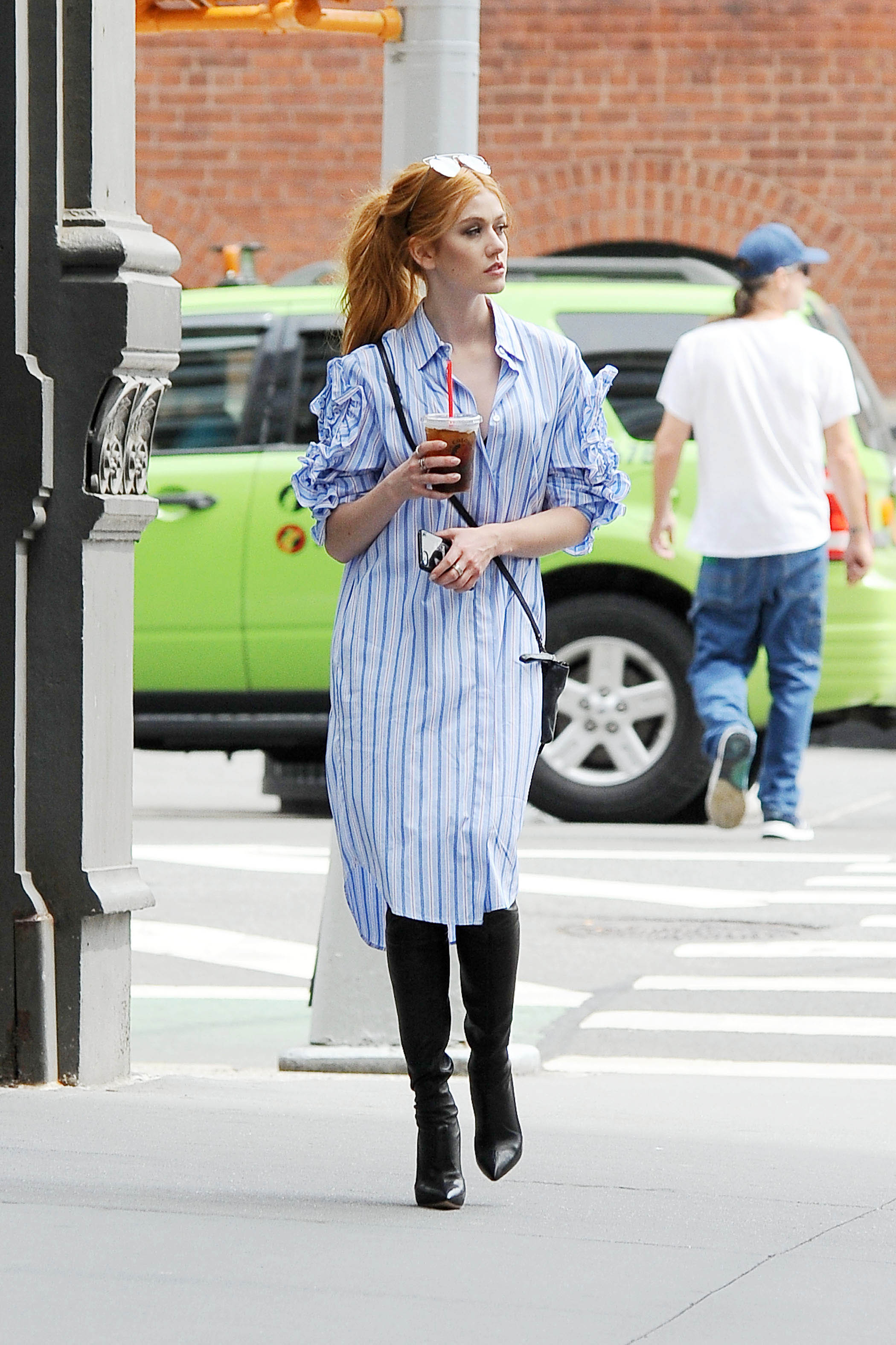 Katherine McNamara spotted leaving AOL BUILD Studios