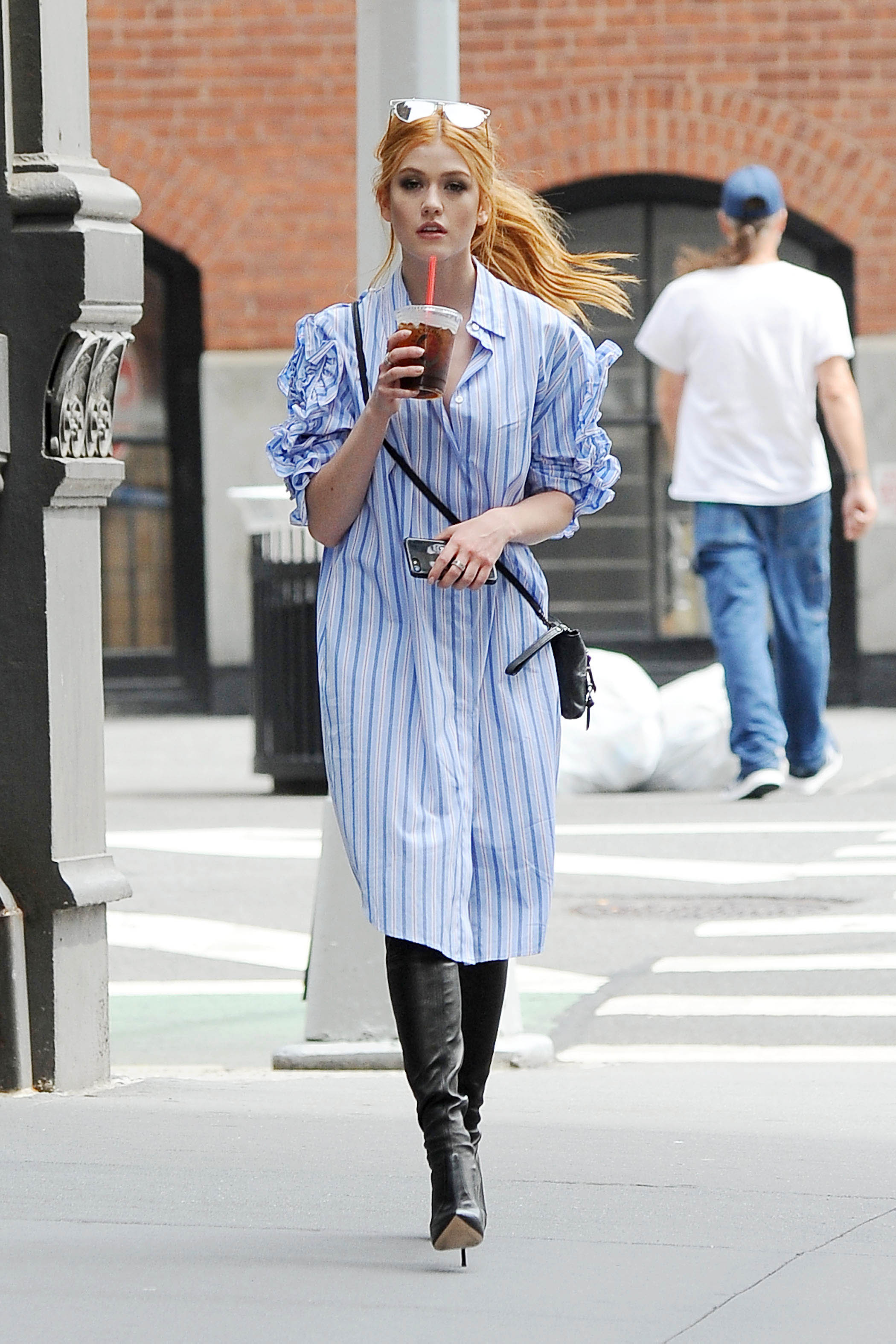 Katherine McNamara spotted leaving AOL BUILD Studios