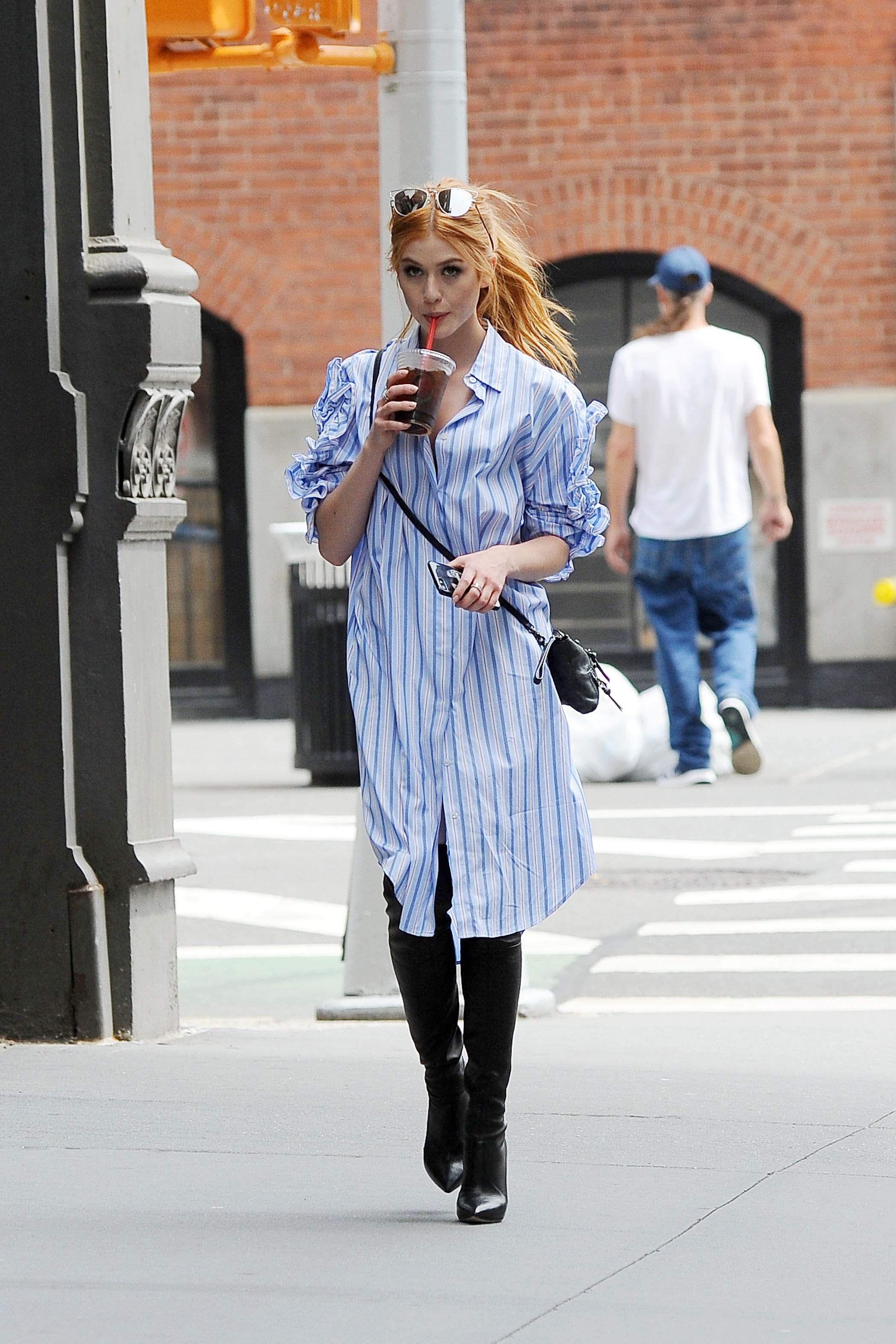 Katherine McNamara spotted leaving AOL BUILD Studios