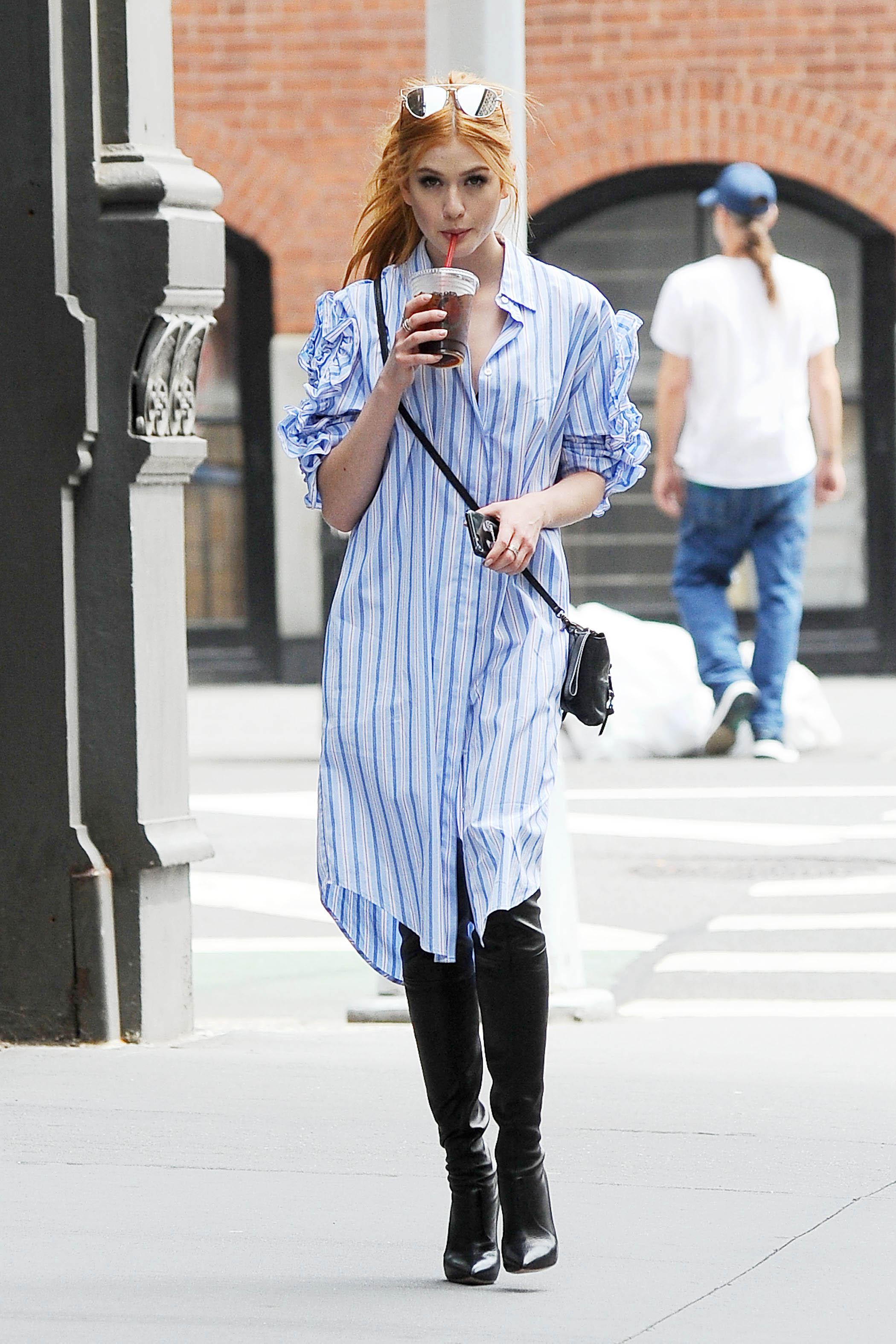 Katherine McNamara spotted leaving AOL BUILD Studios