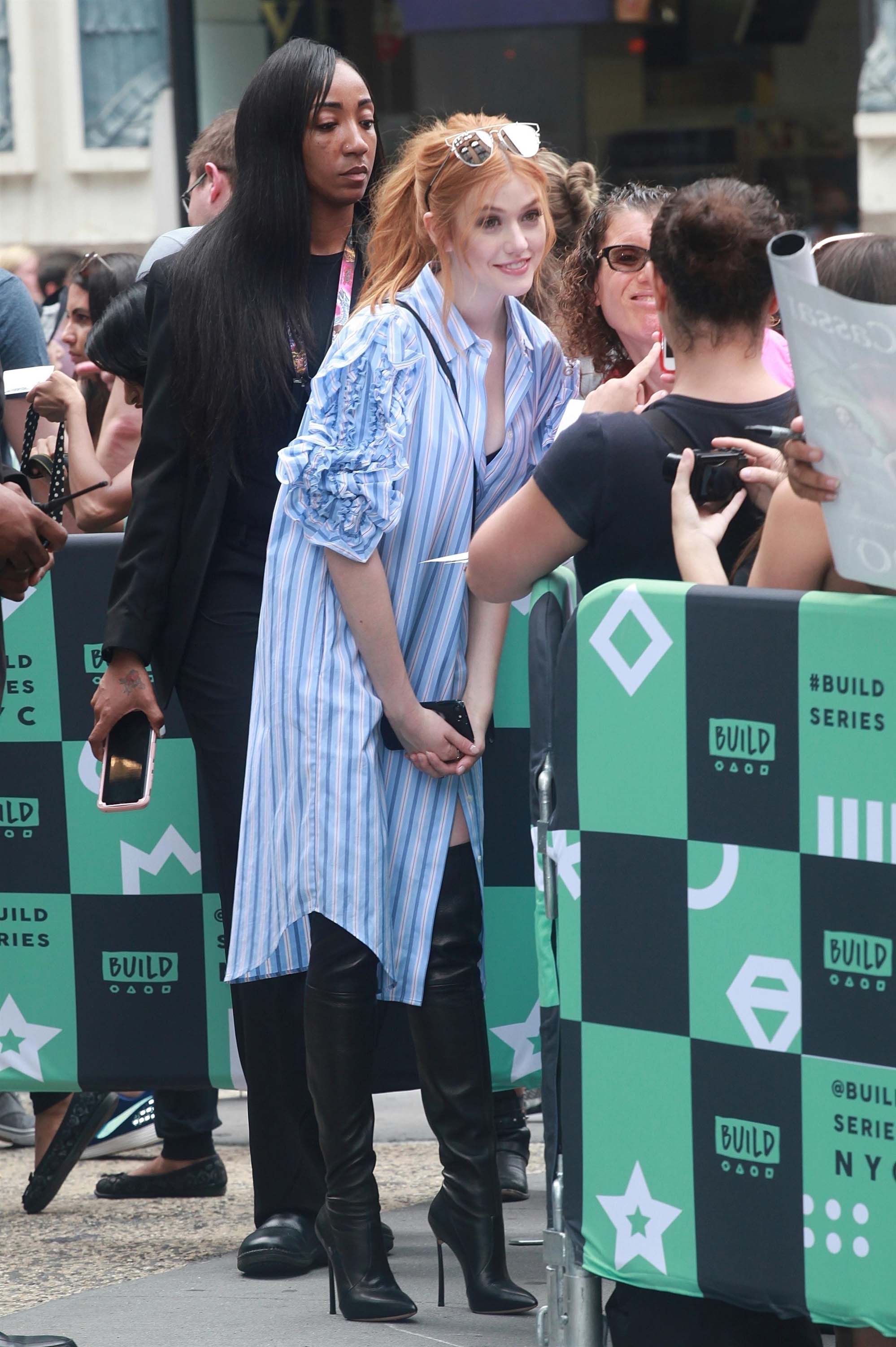 Katherine McNamara spotted leaving AOL BUILD Studios