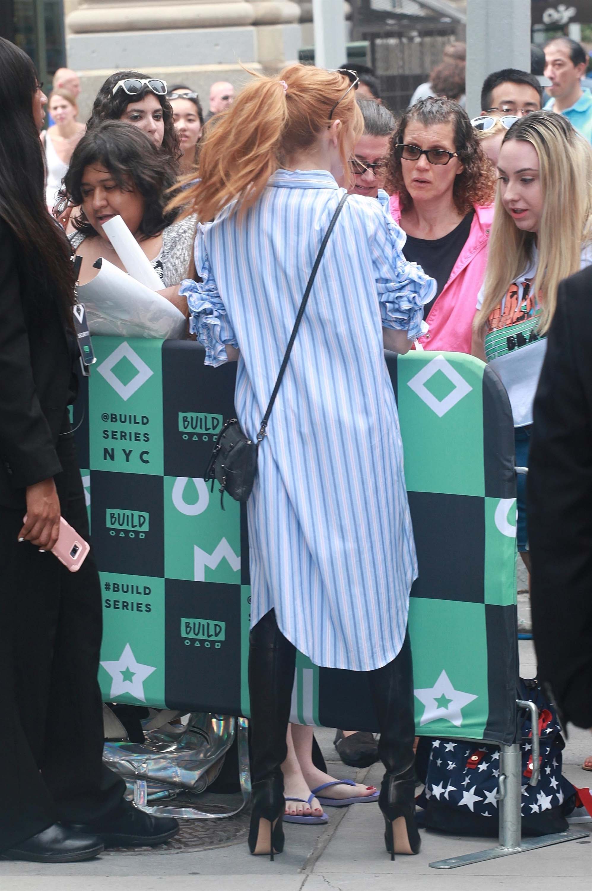 Katherine McNamara spotted leaving AOL BUILD Studios