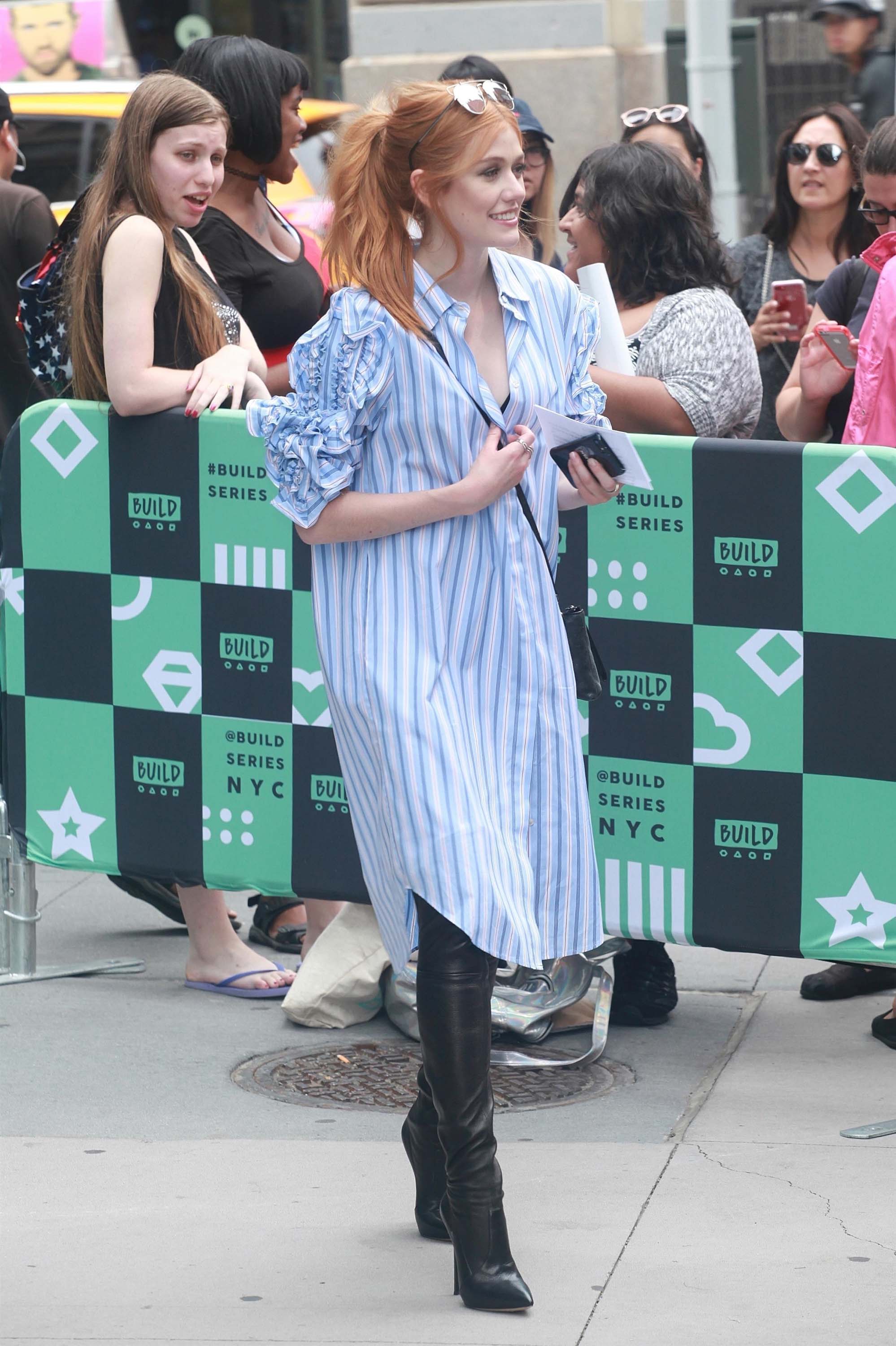 Katherine McNamara spotted leaving AOL BUILD Studios