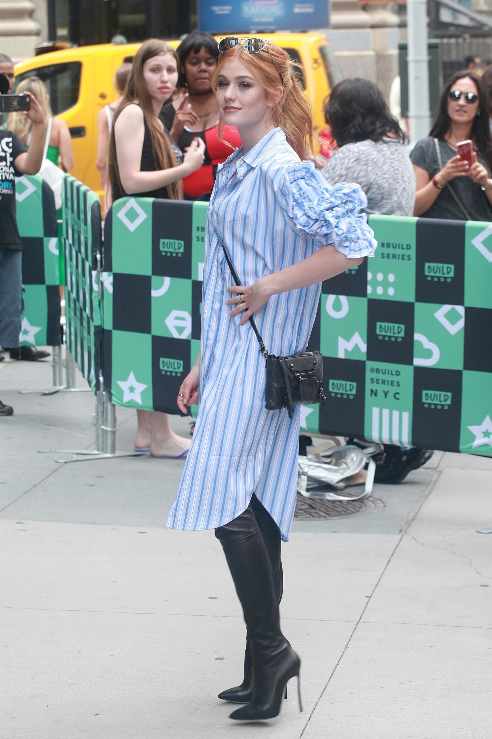 Katherine McNamara spotted leaving AOL BUILD Studios