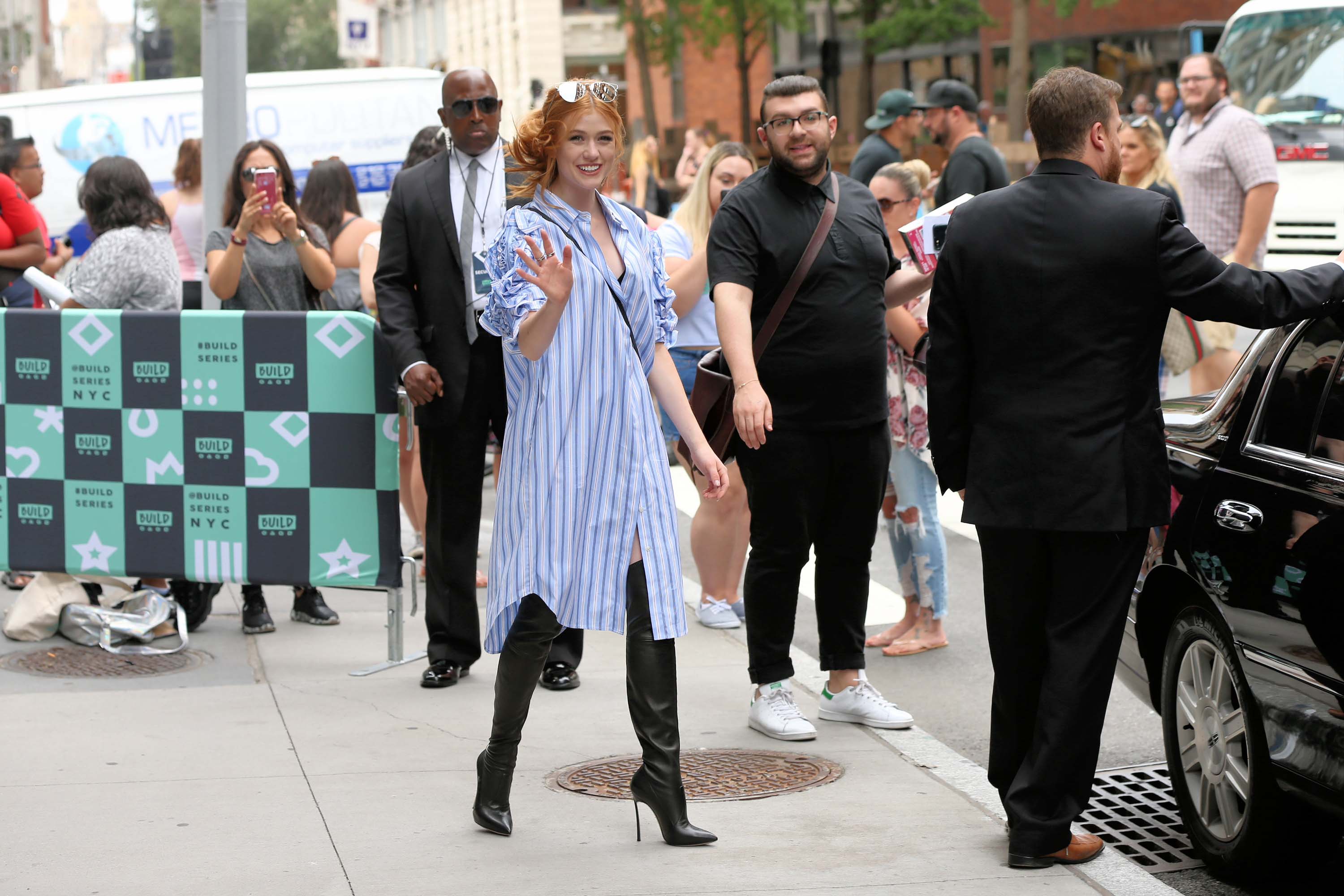 Katherine McNamara spotted leaving AOL BUILD Studios