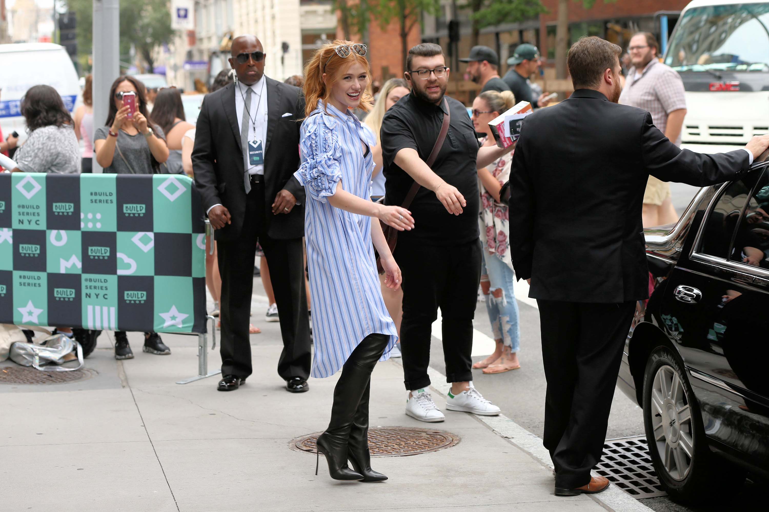 Katherine McNamara spotted leaving AOL BUILD Studios