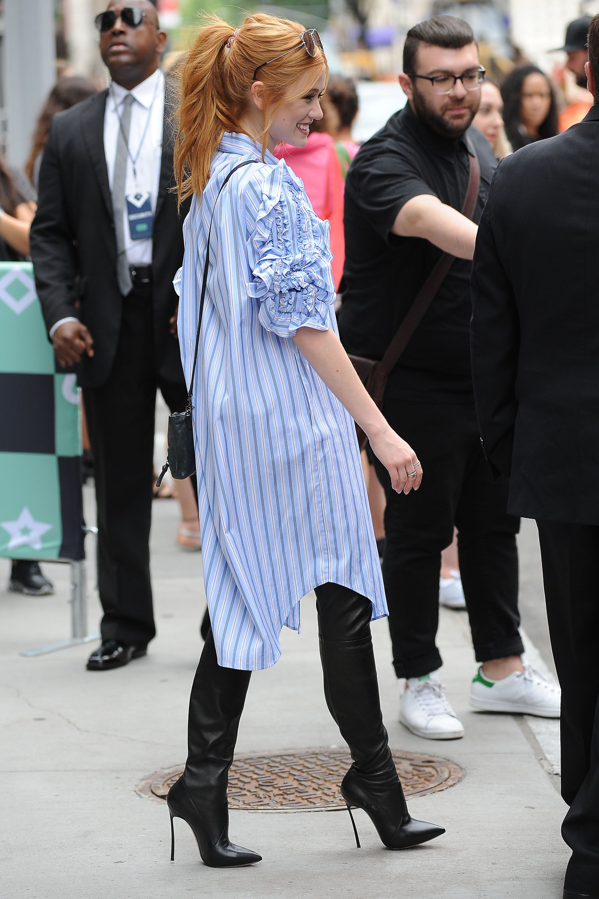 Katherine McNamara spotted leaving AOL BUILD Studios