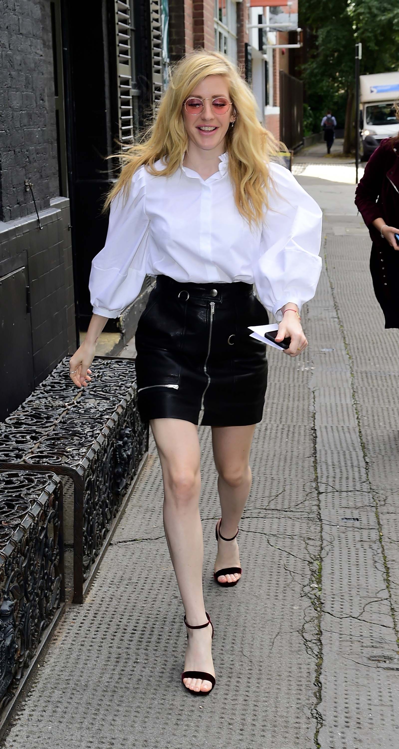 Ellie Goulding arriving at the Daisy London x Elle Goulding breakfast party