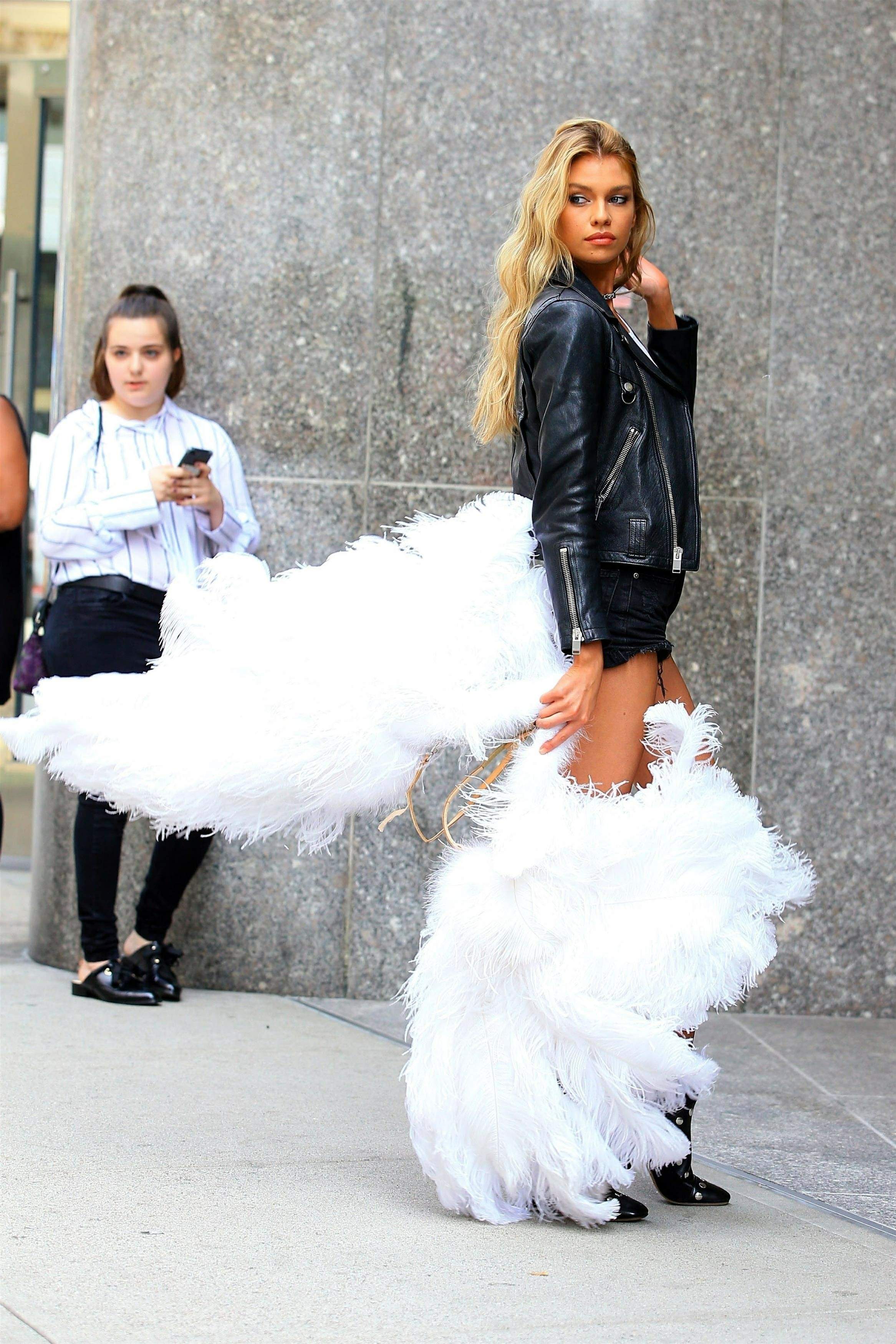 Stella Maxwell leaving the Victoria’s Secret offices