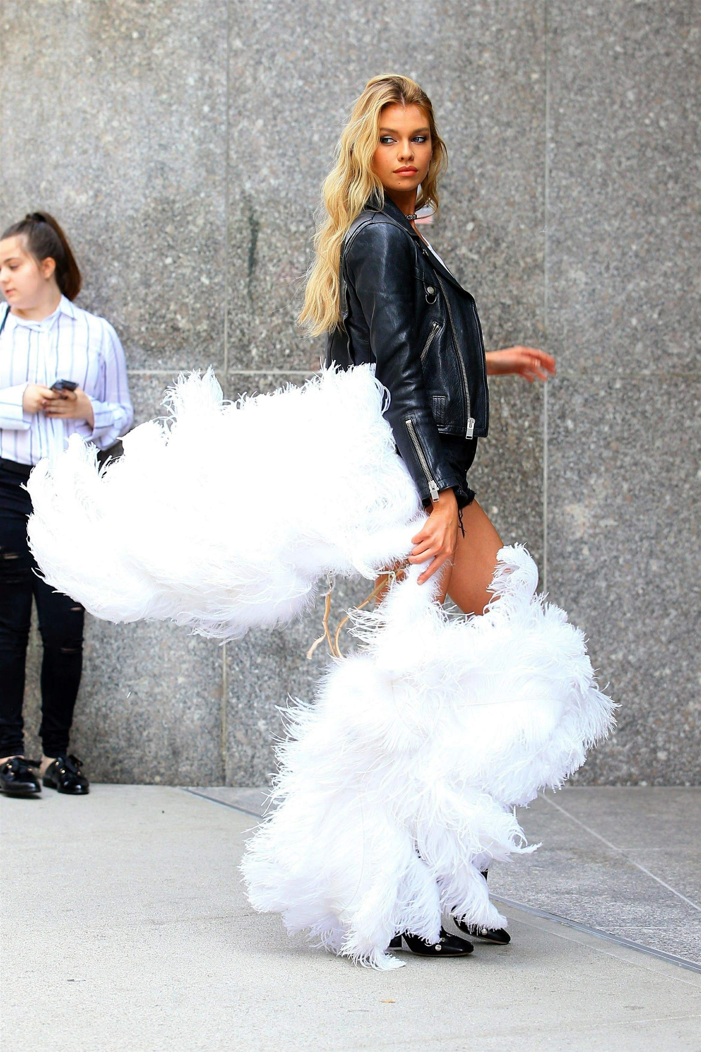 Stella Maxwell leaving the Victoria’s Secret offices
