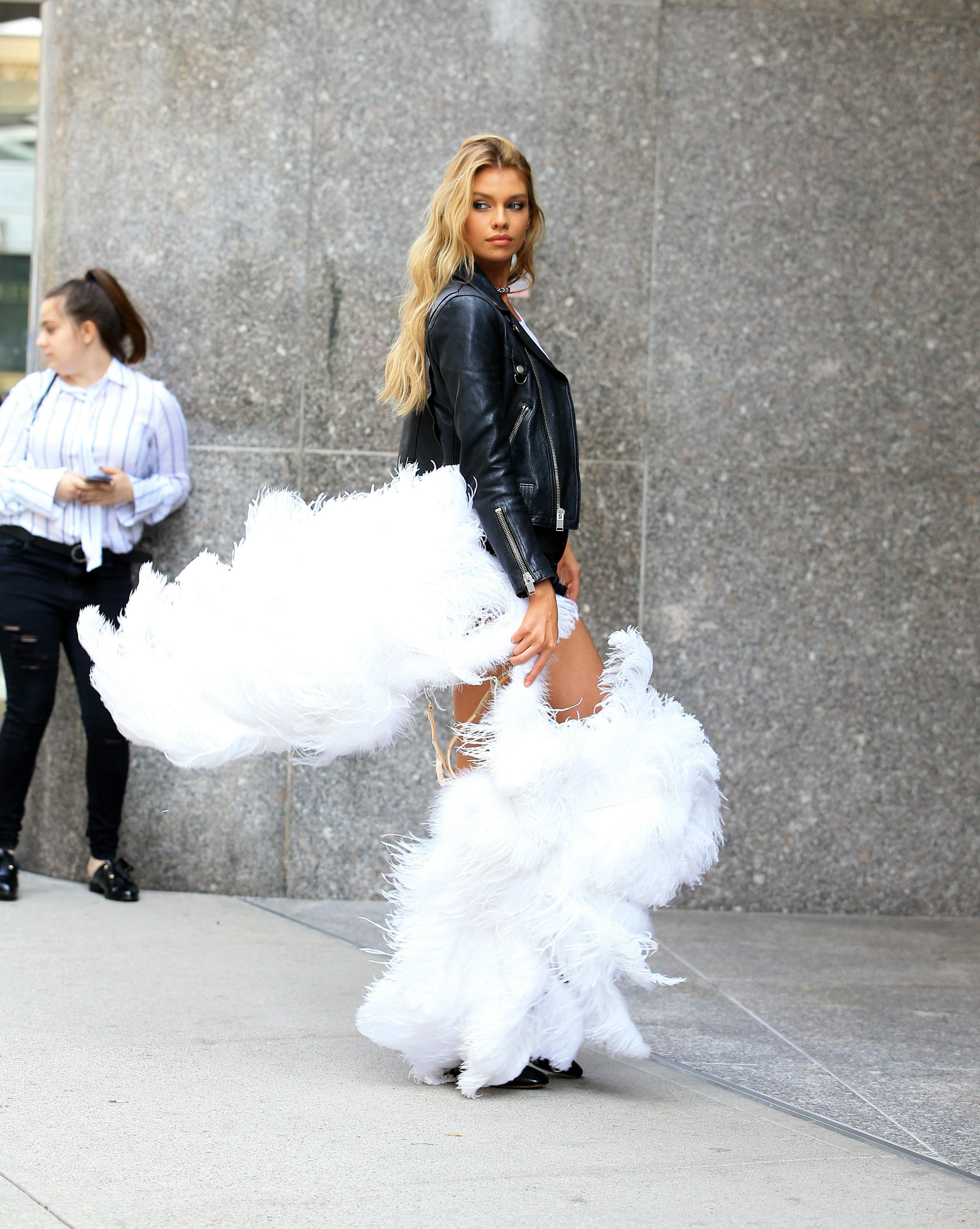 Stella Maxwell leaving the Victoria’s Secret offices