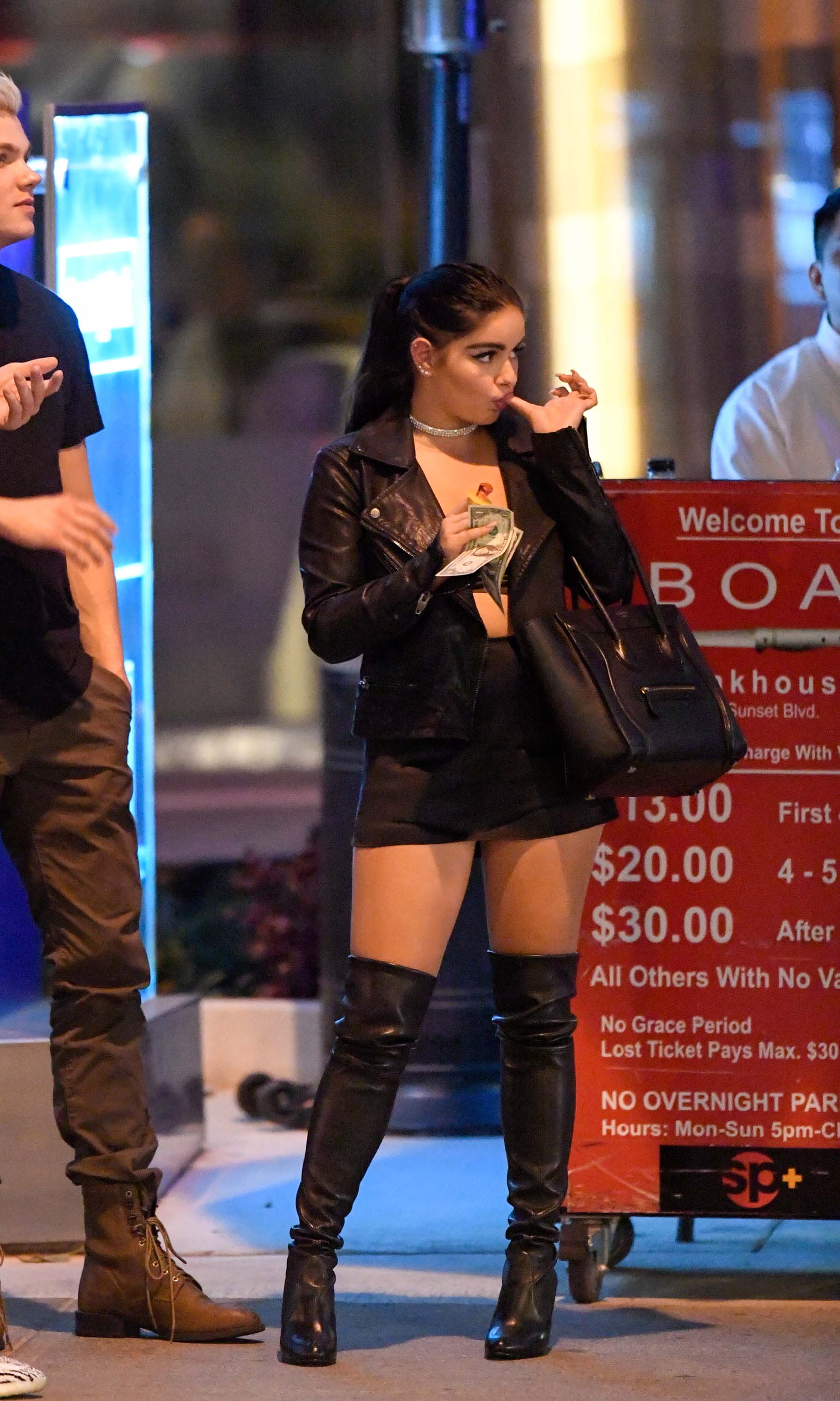 Ariel Winter waiting for the Valet at BOA