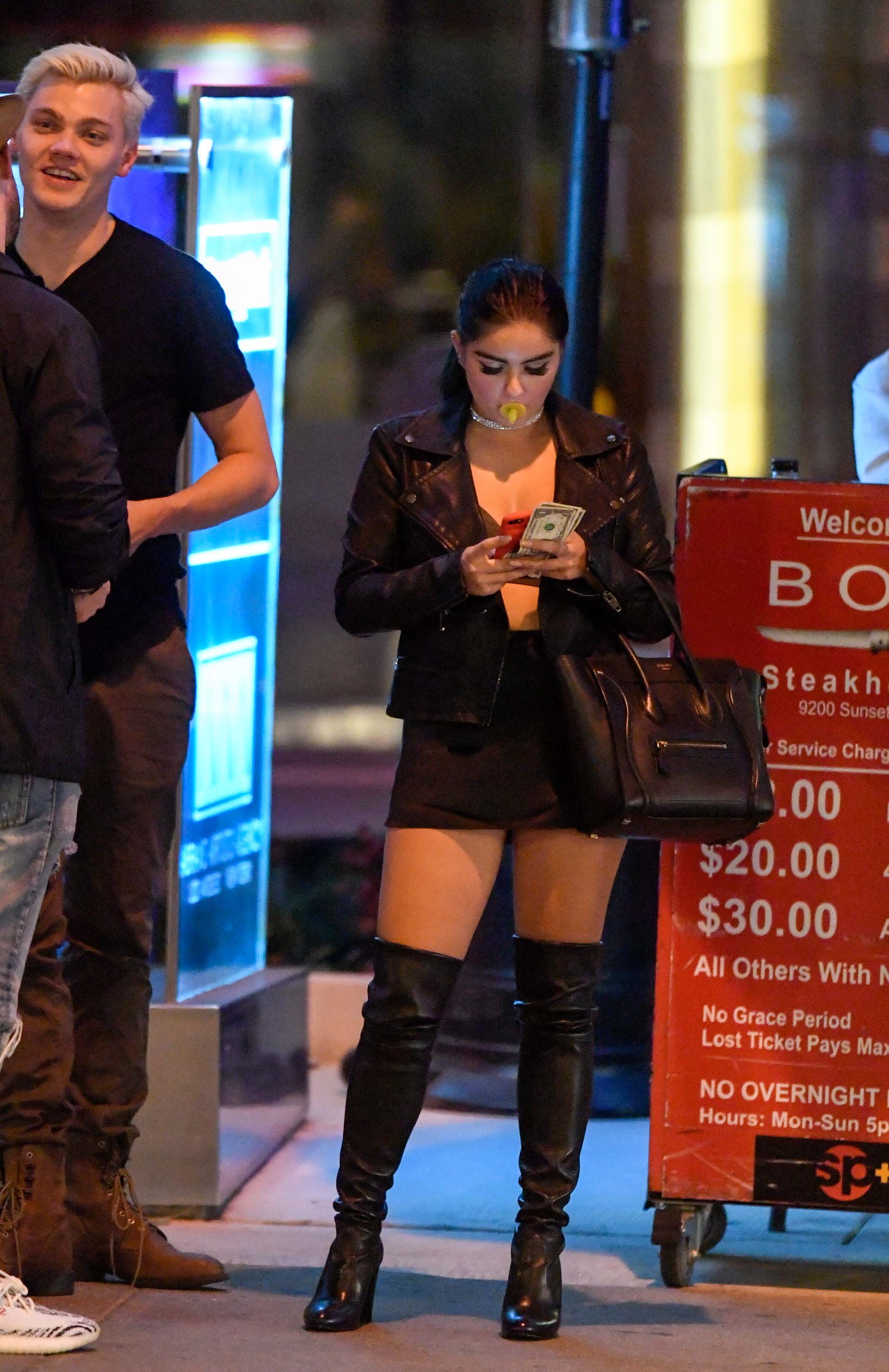 Ariel Winter waiting for the Valet at BOA