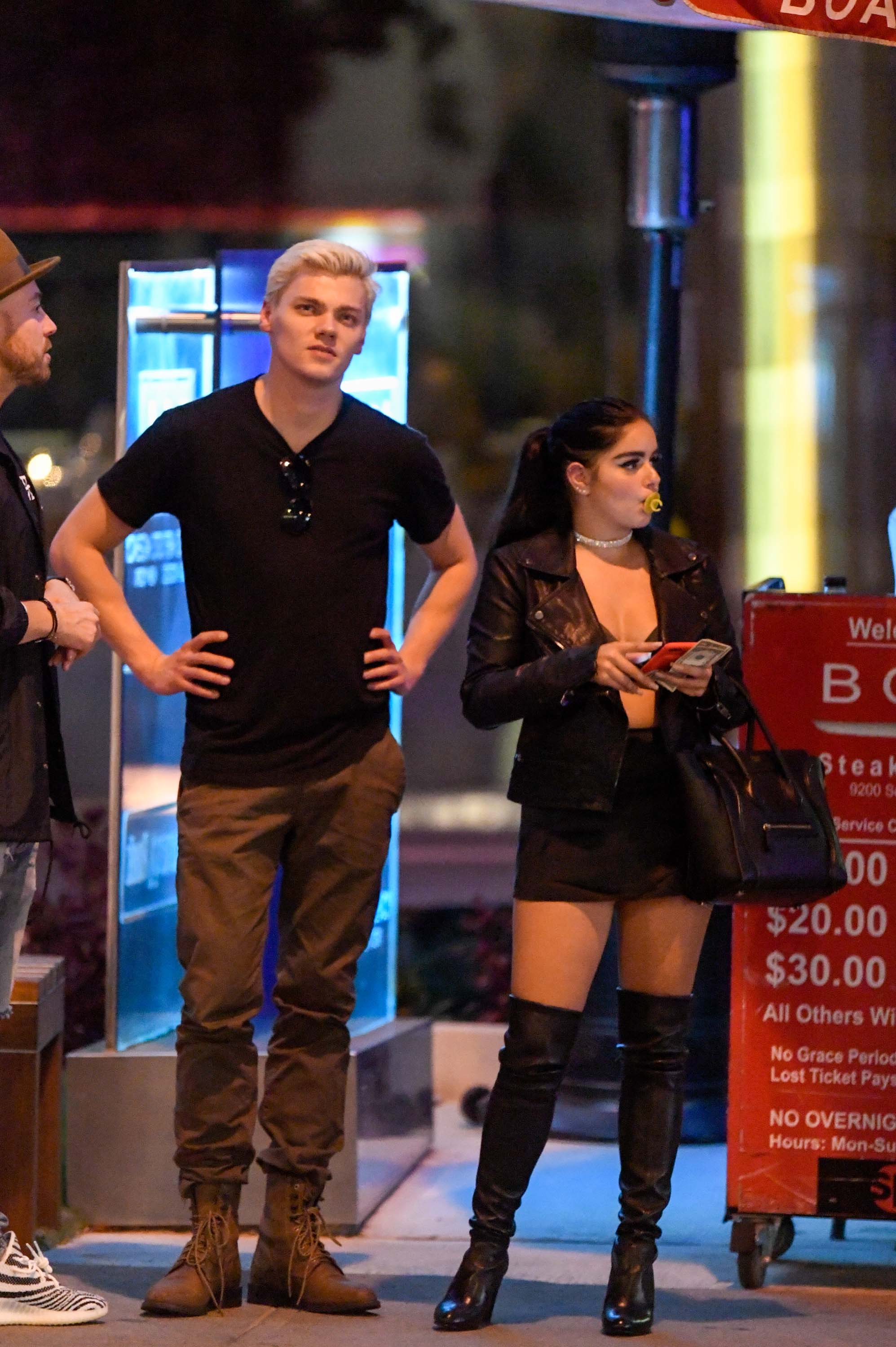 Ariel Winter waiting for the Valet at BOA