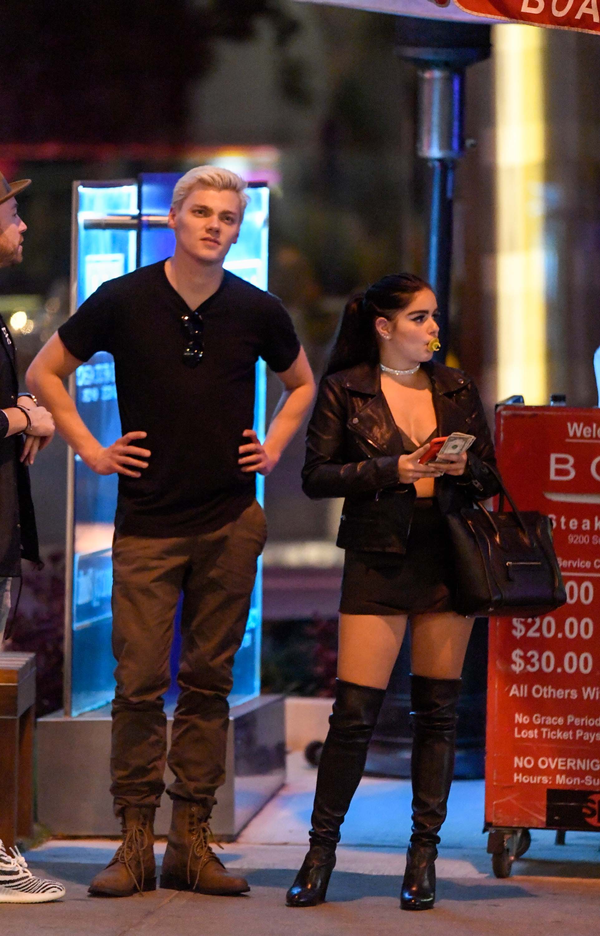 Ariel Winter waiting for the Valet at BOA