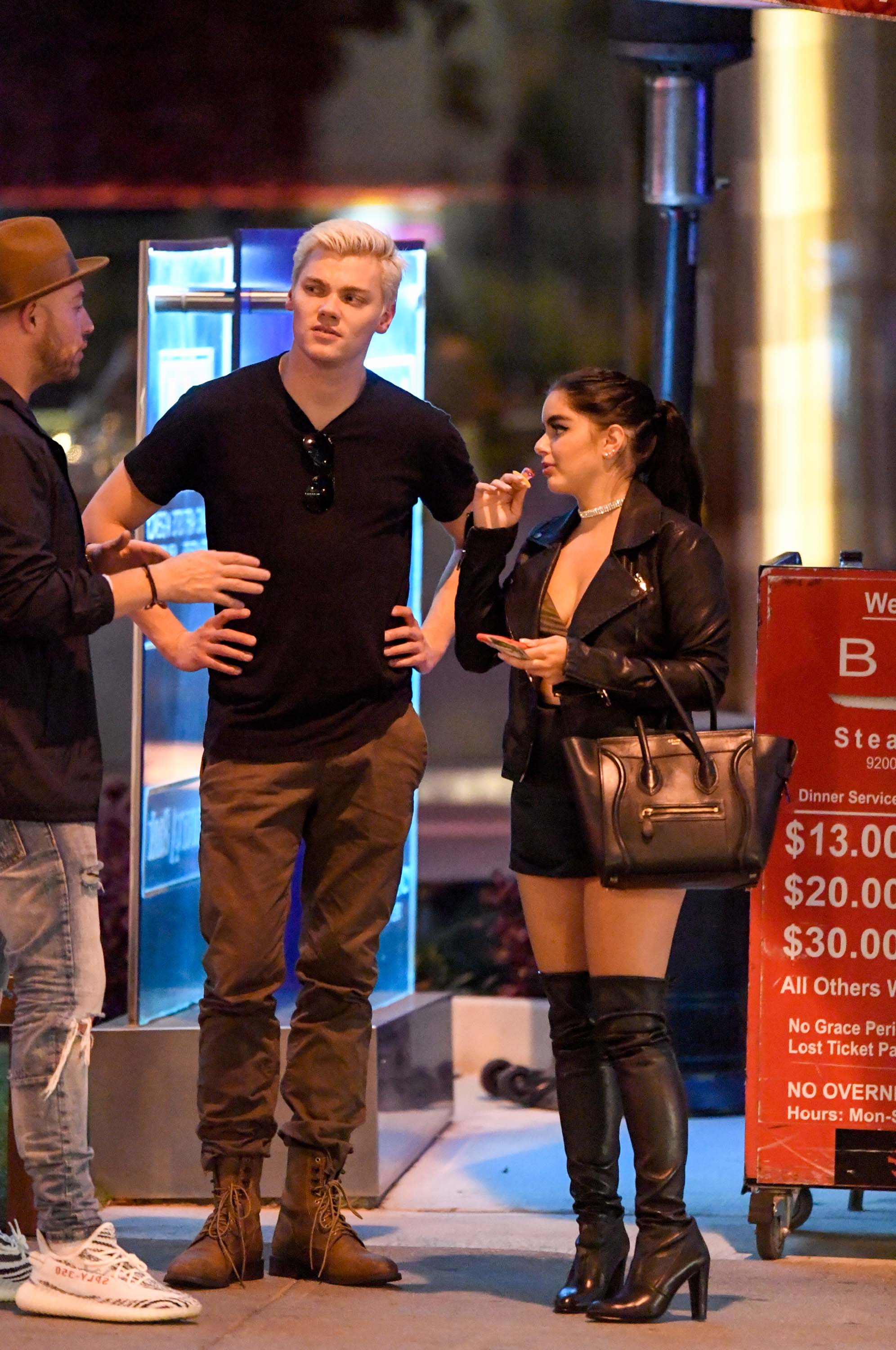 Ariel Winter waiting for the Valet at BOA