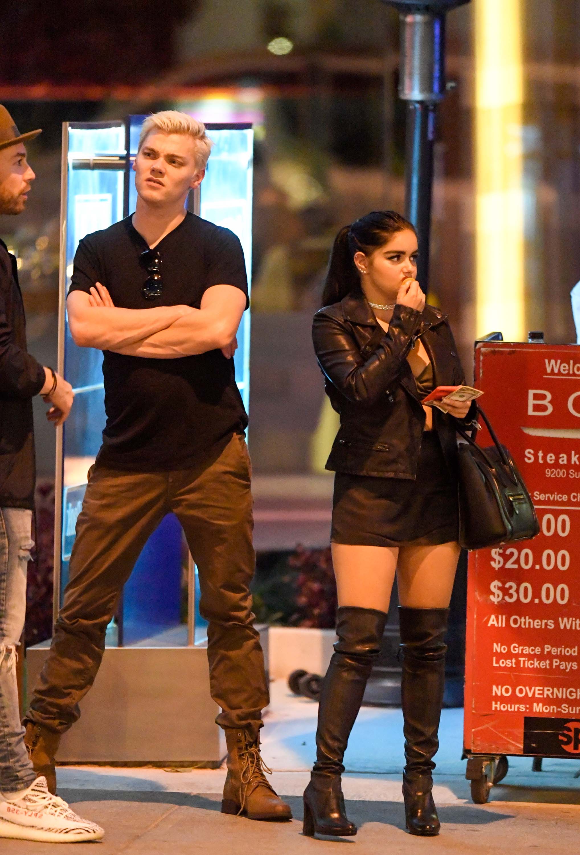 Ariel Winter waiting for the Valet at BOA