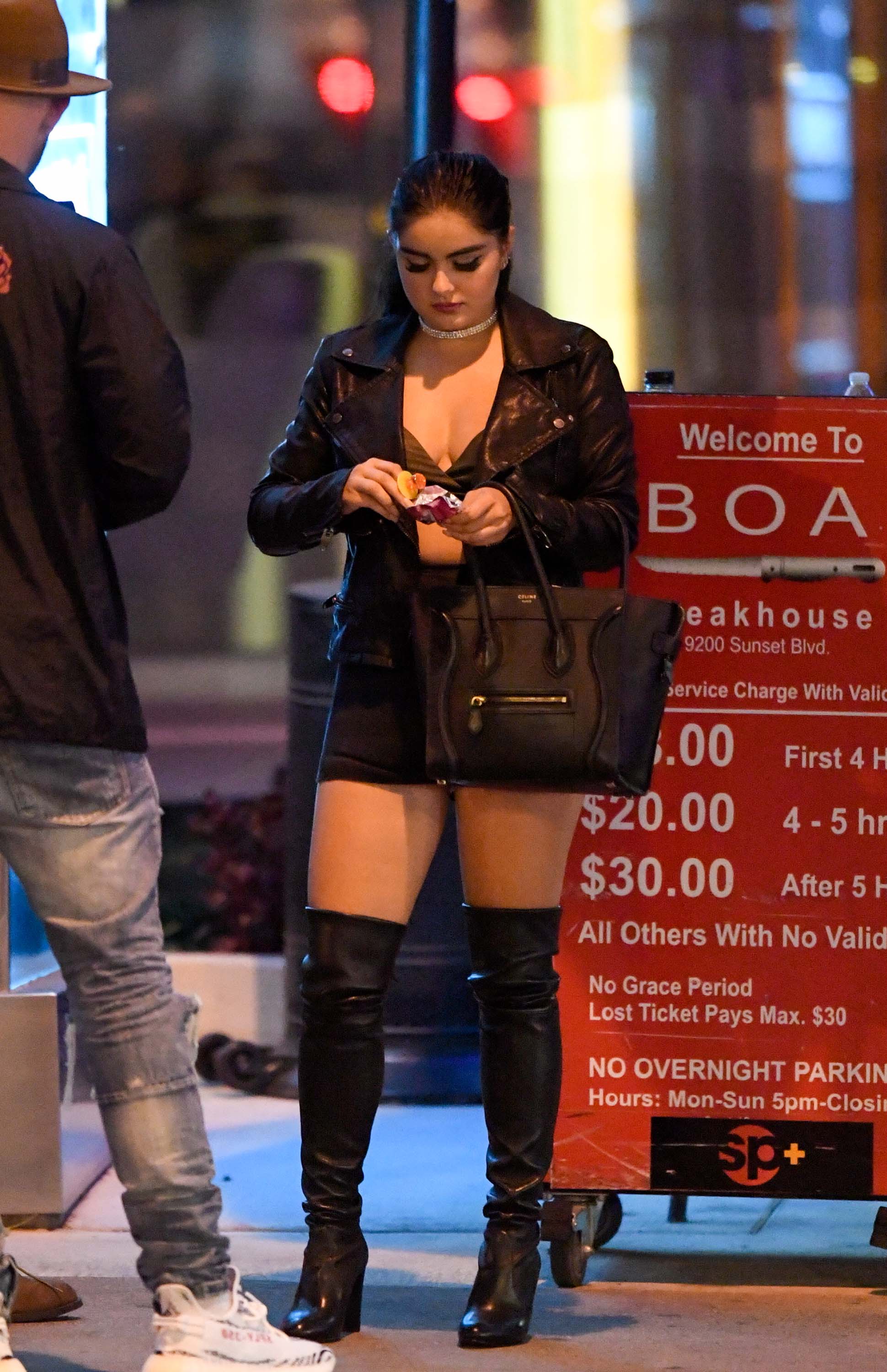 Ariel Winter waiting for the Valet at BOA