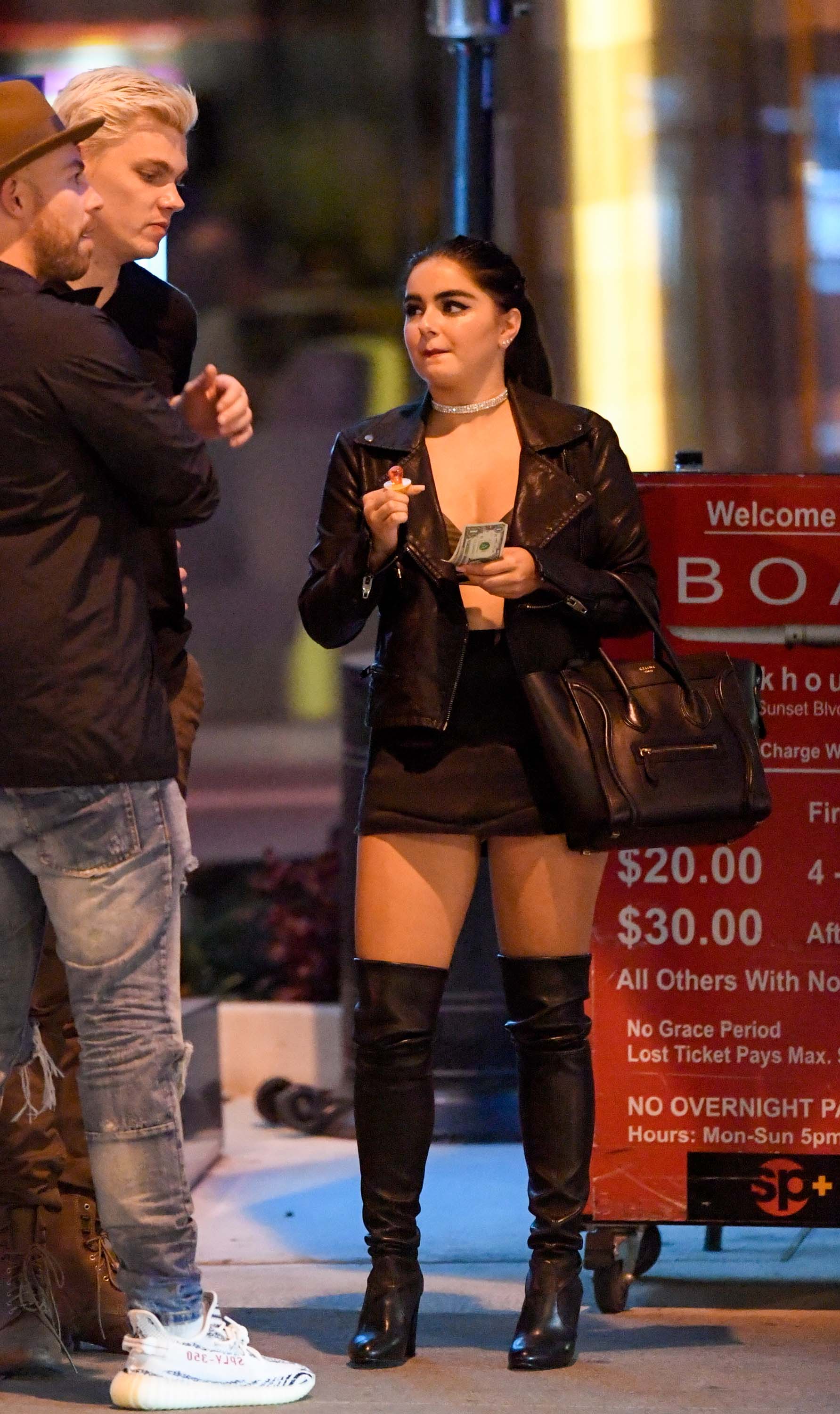 Ariel Winter waiting for the Valet at BOA