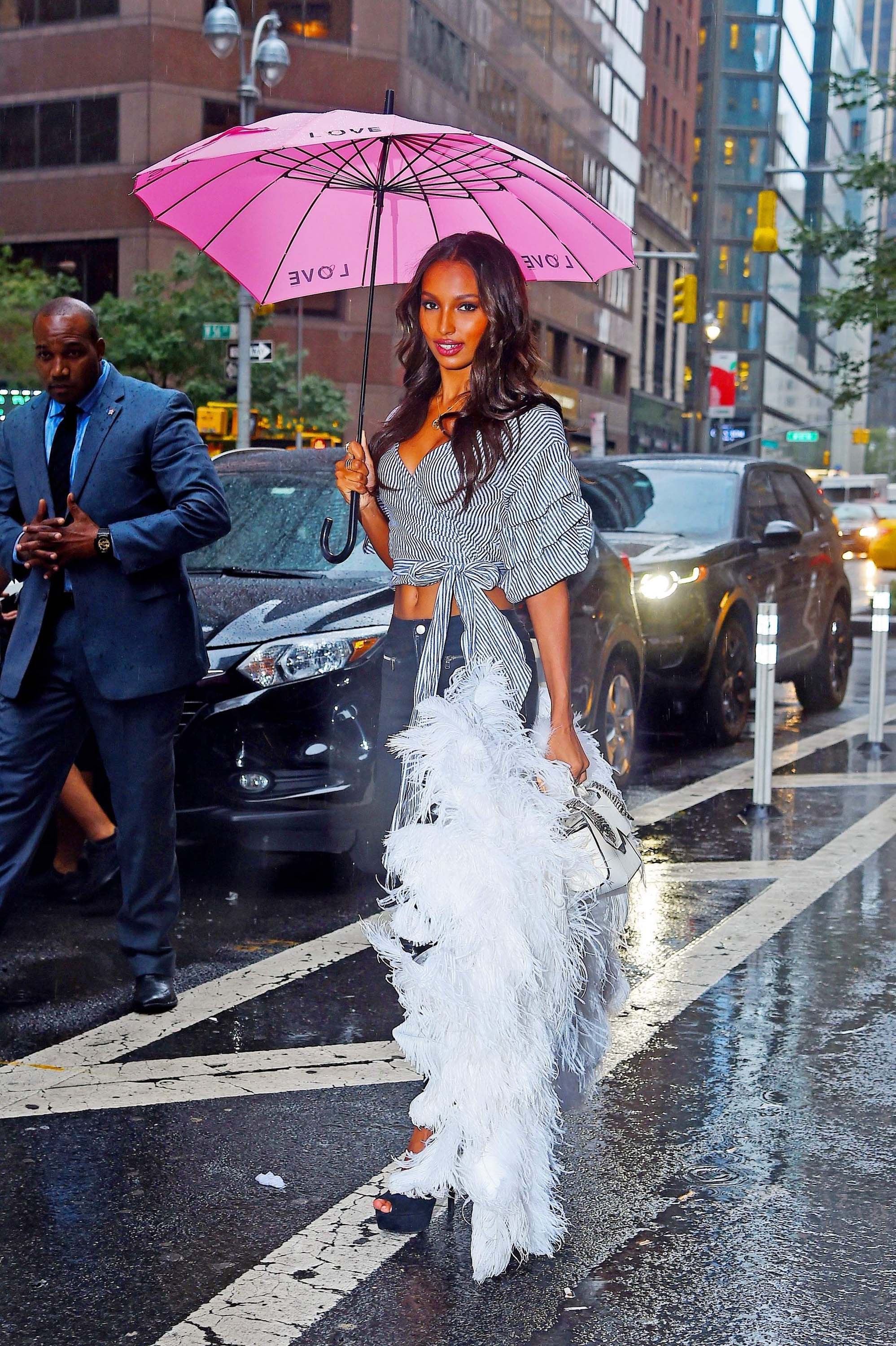 Jasmine Tookes arriving at the Victoria’s Secret fitting