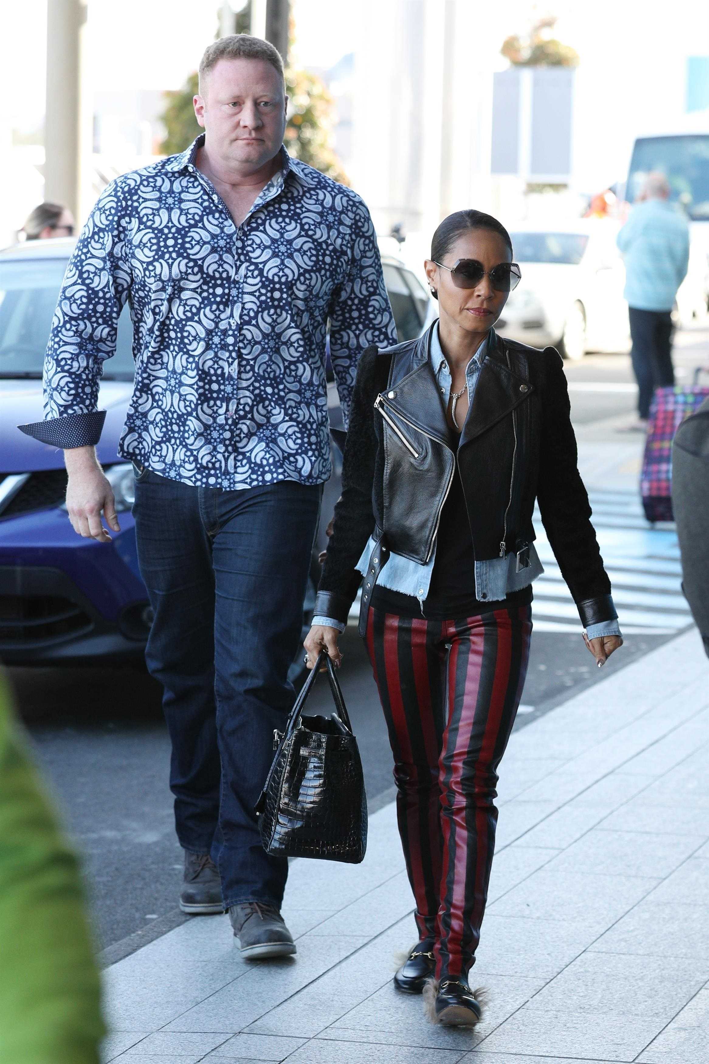 Jada Pinkett Smith seen at the Sydney airport