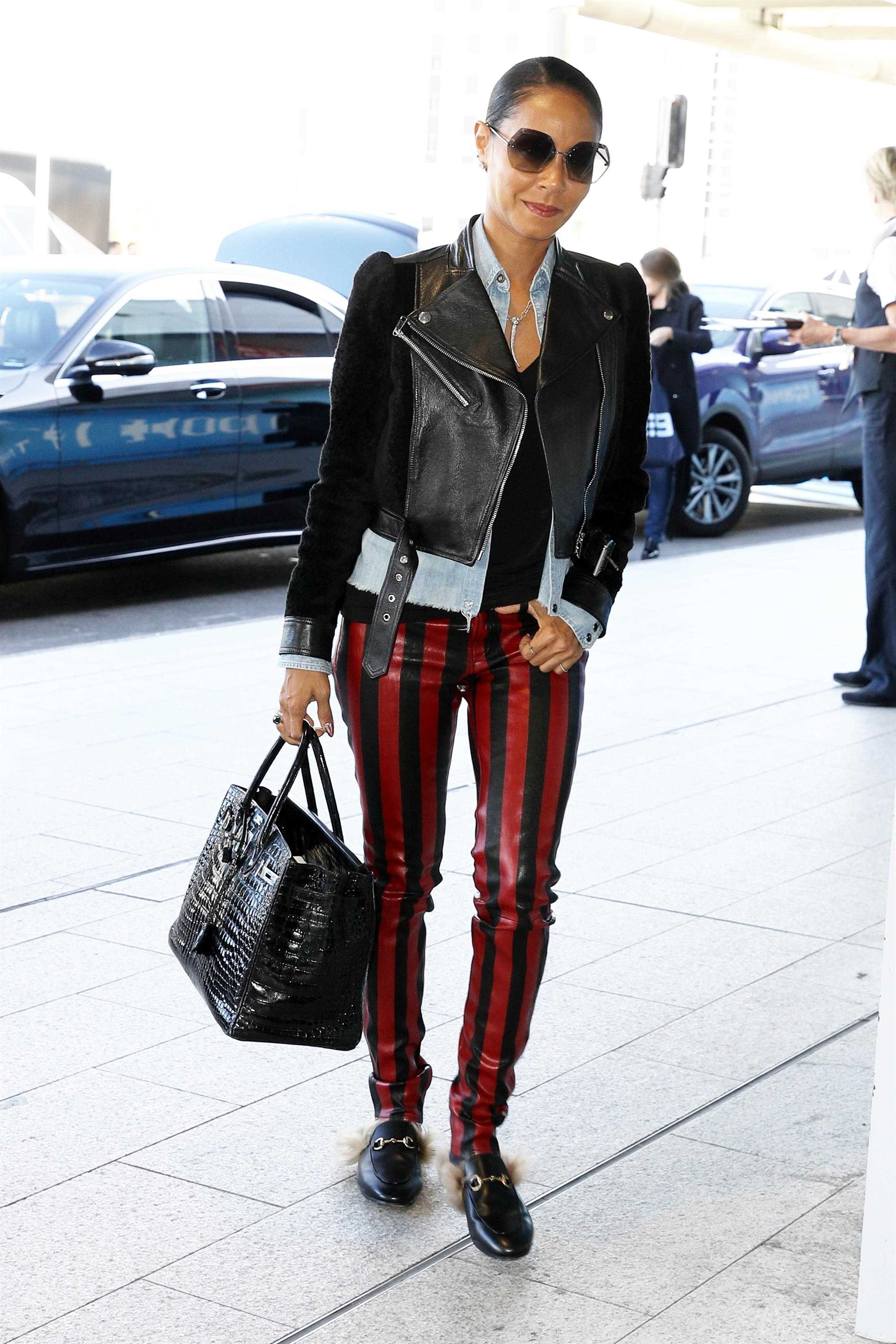 Jada Pinkett Smith seen at the Sydney airport