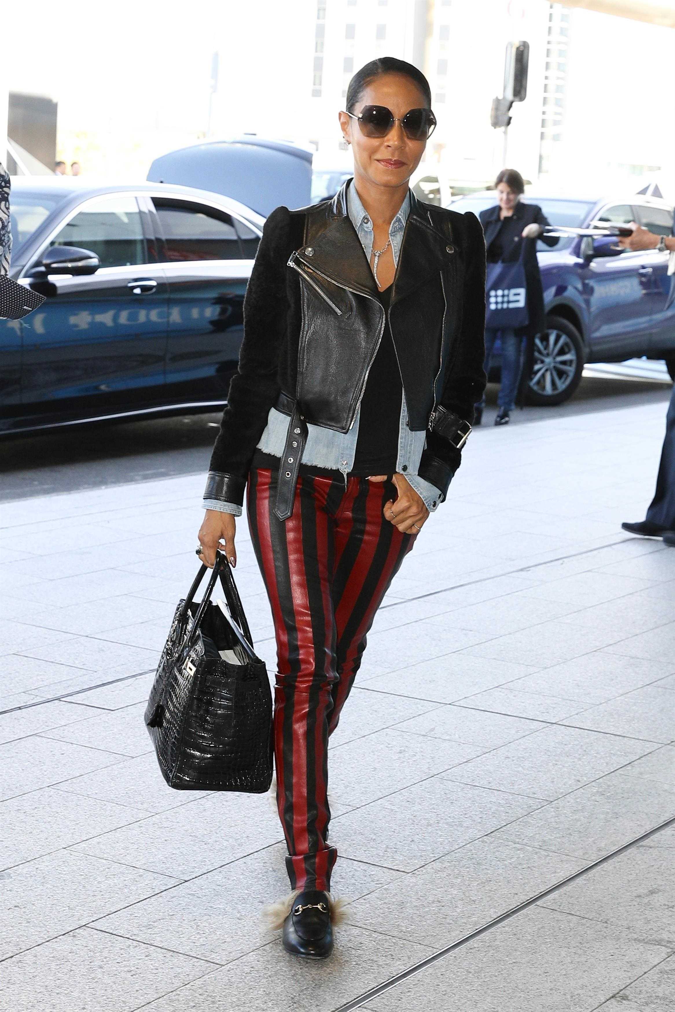 Jada Pinkett Smith seen at the Sydney airport